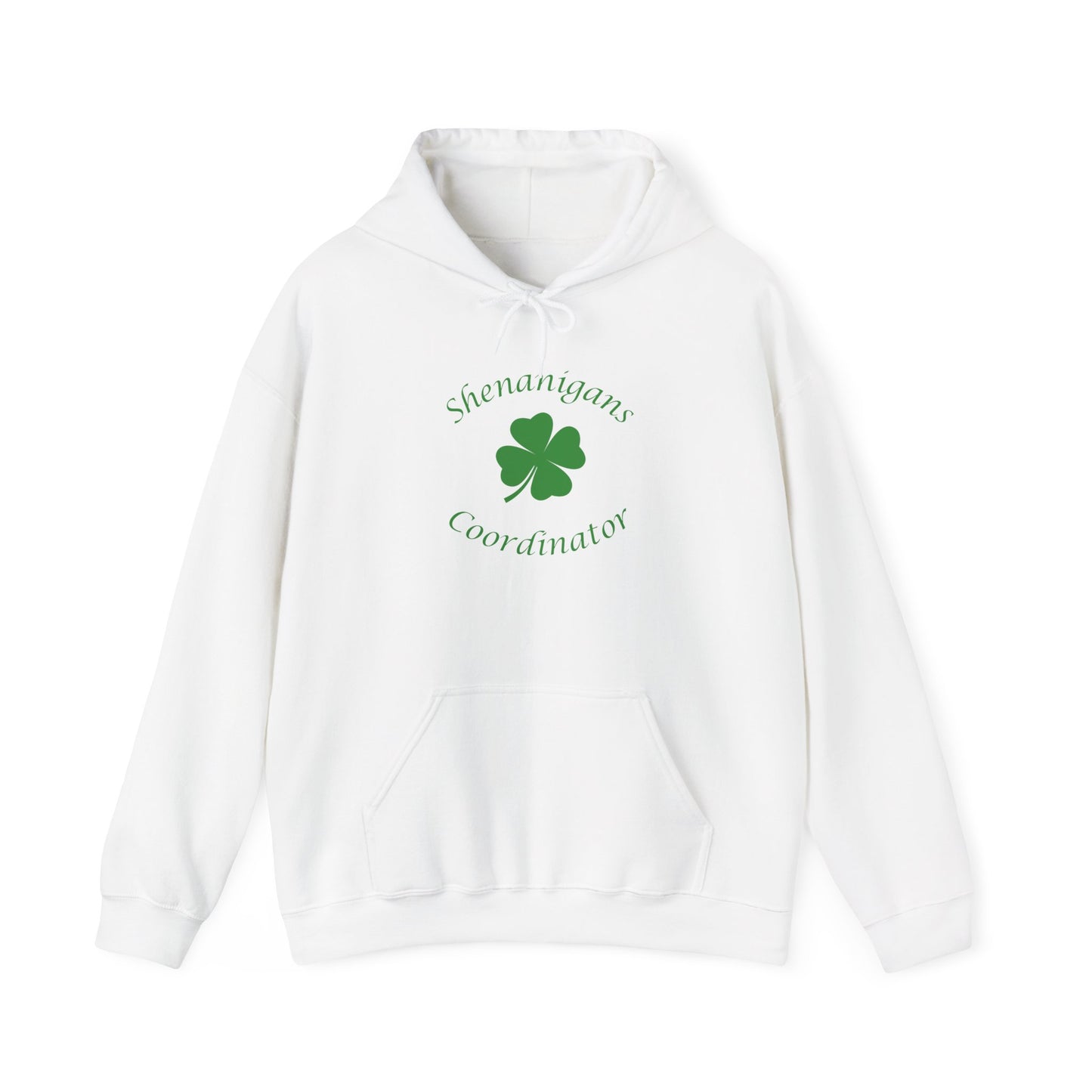 Shenanigans Coordinator Hoodie – Funny St Patrick’s Day Sweatshirt with Shamrock | Irish Party Hoodie Gift