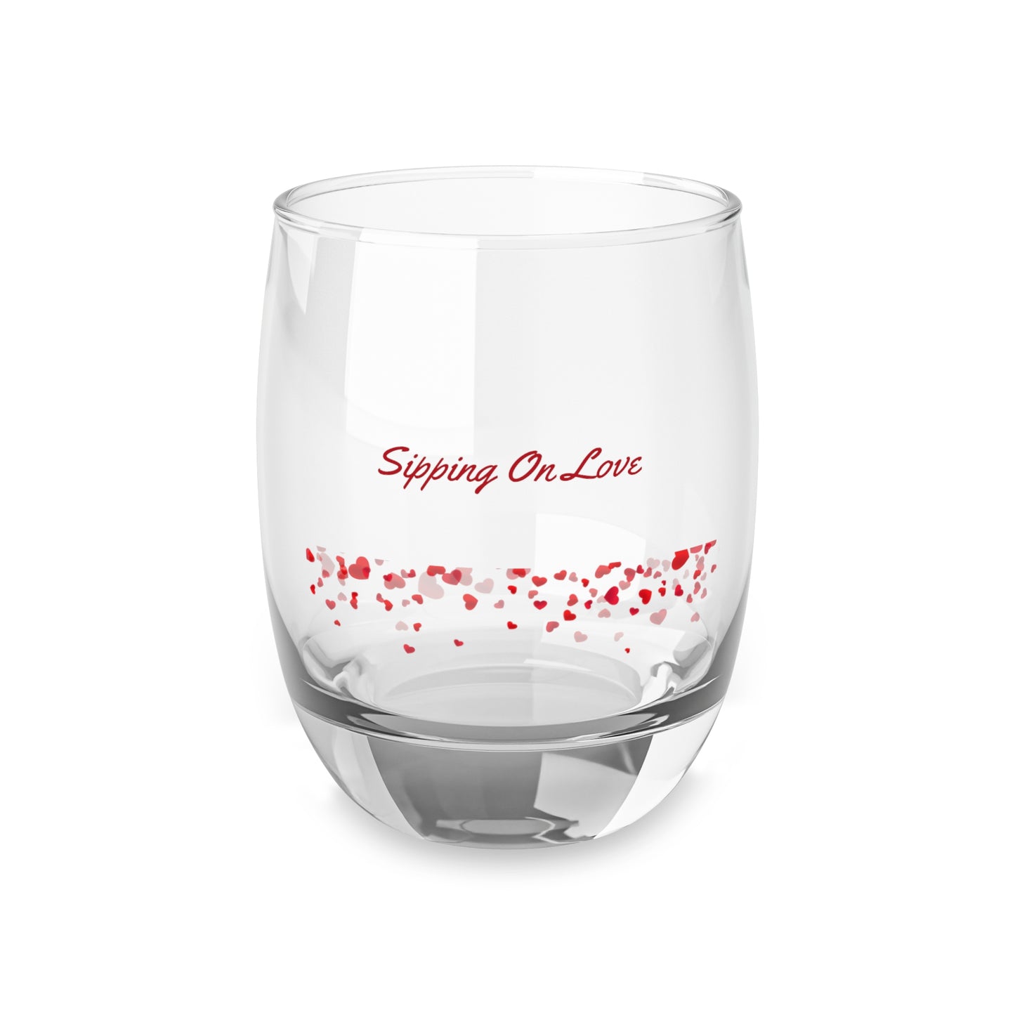 Sipping on Love Whiskey Glass | Heart Valentine Gift Glassware