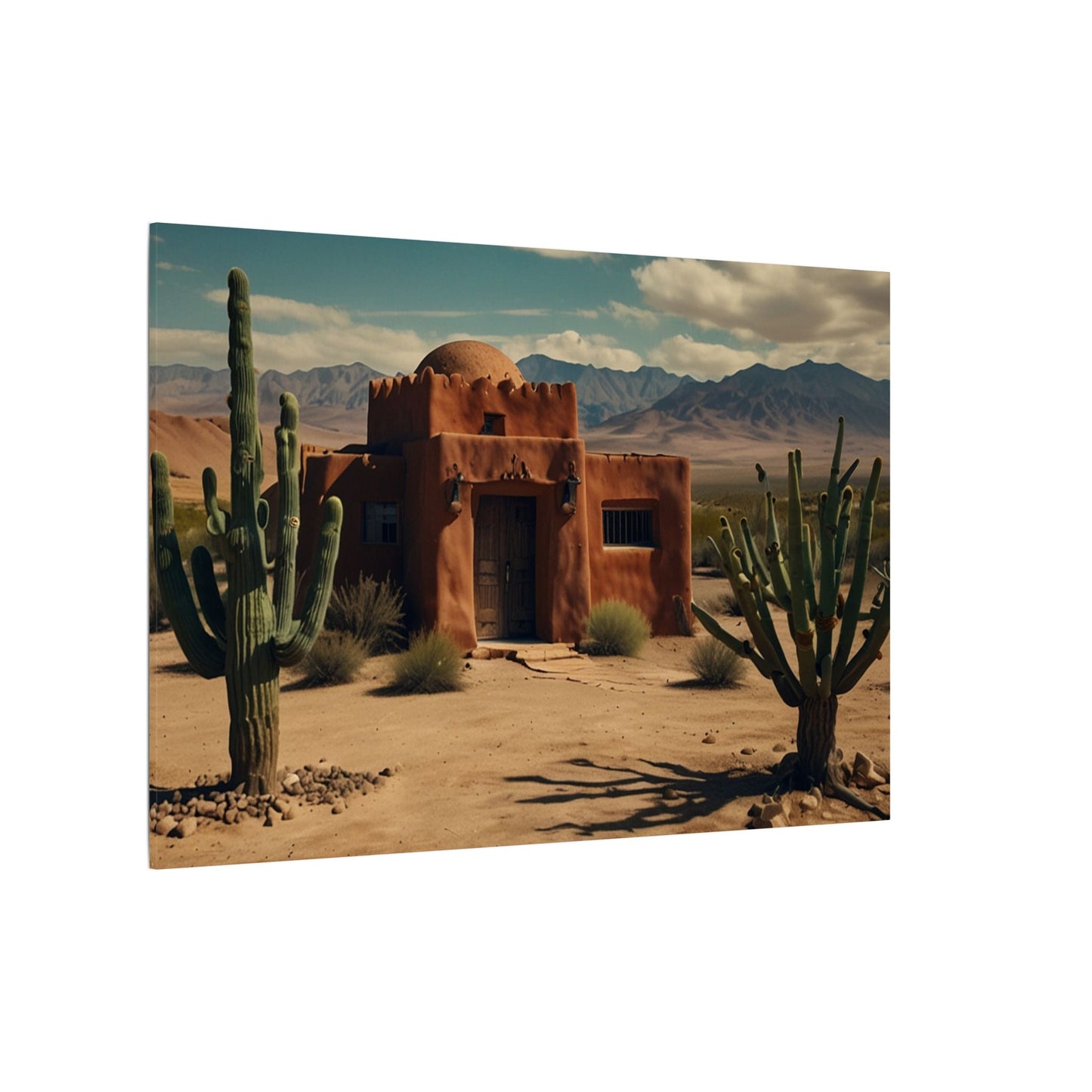 Southwestern Wall Art |  Rustic Desert Scene | Mantle Art Decor