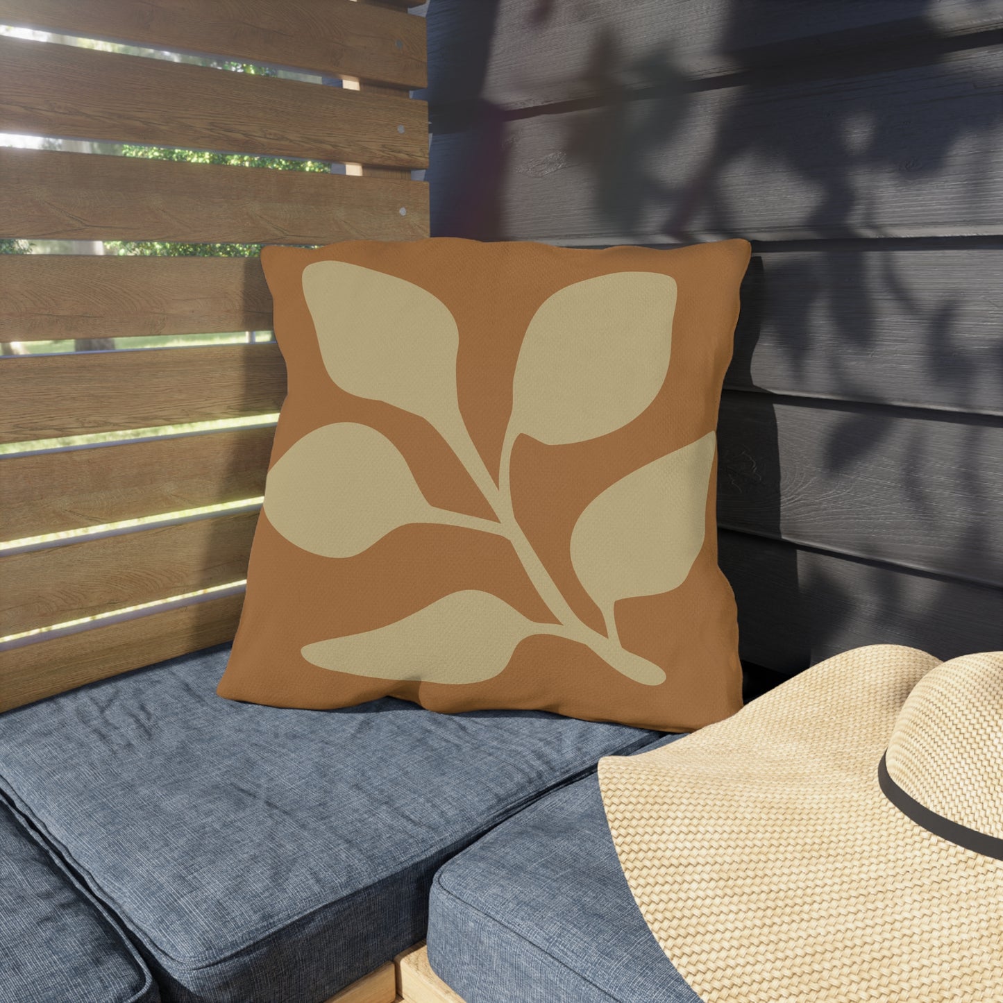 Fern Outdoor Throw Pillow | Botanical Garden Patio Cushion