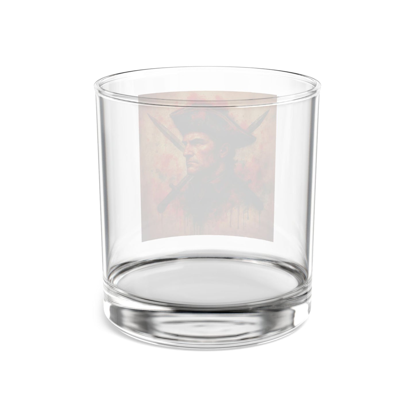 Patriot Pop Surrealism Whiskey Glass – New England Warrior Art Rocks Glass