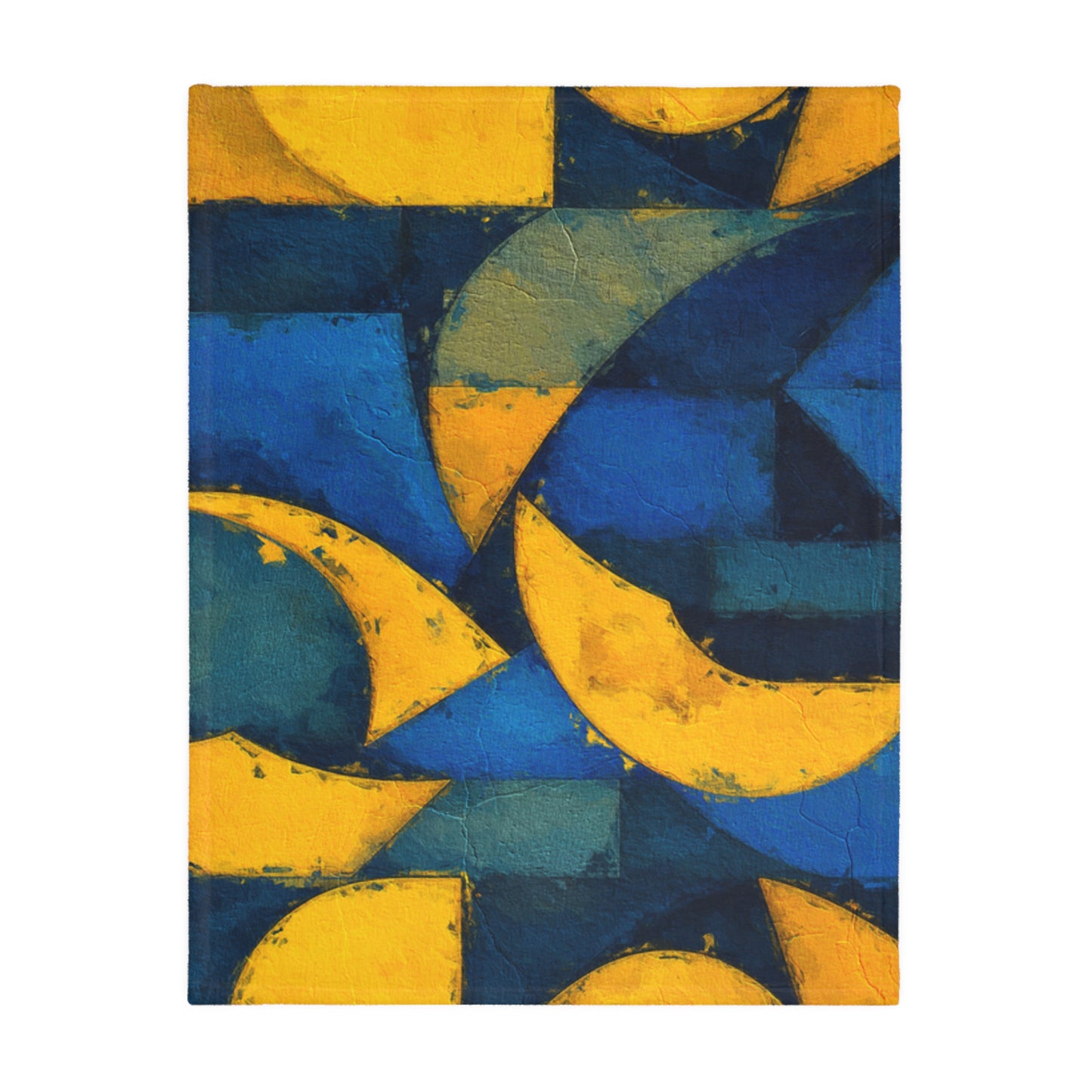 Celestial Moon & Sun Velveteen Throw Blanket | Abstract Geometric Decor