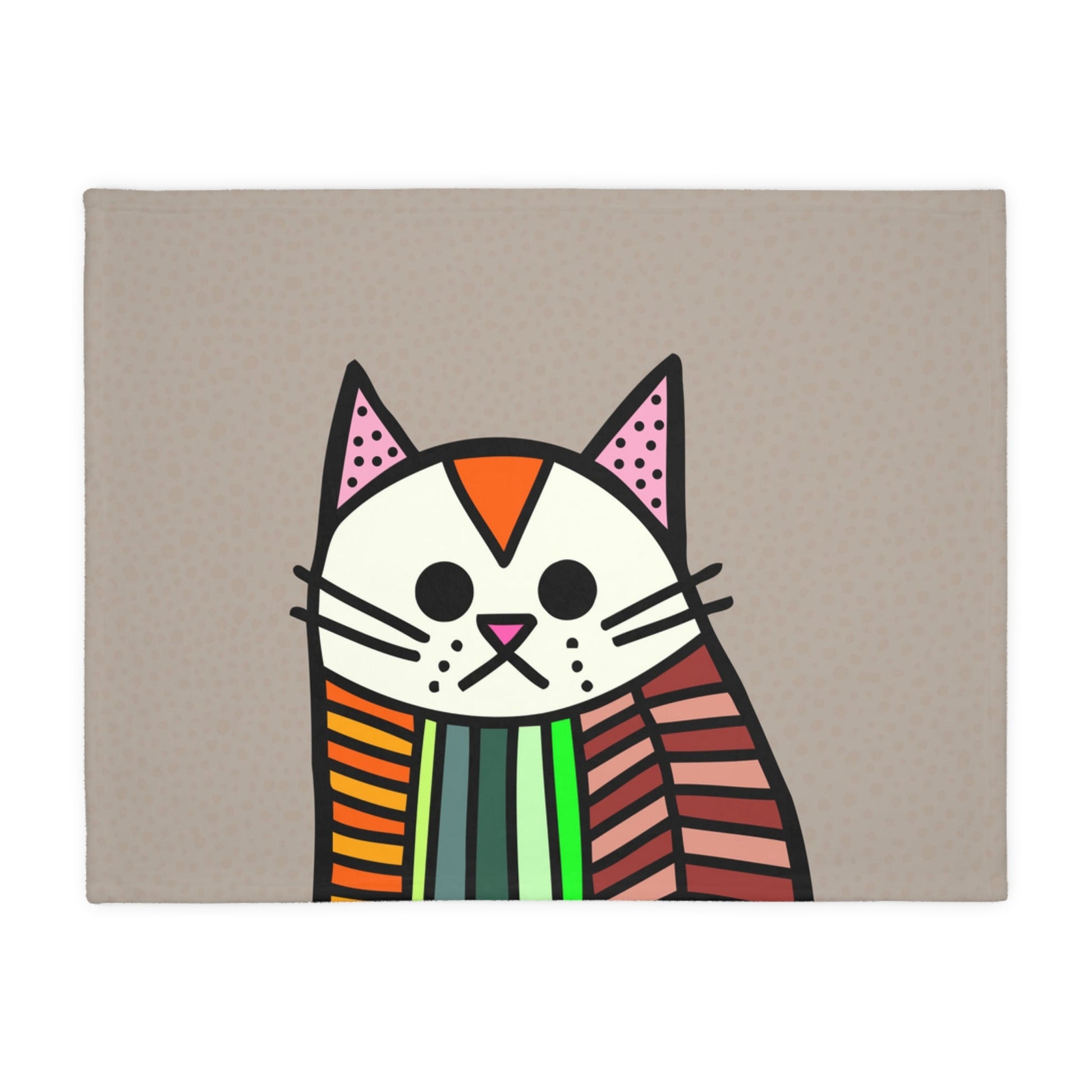 Abstract cat illustration on a beige background