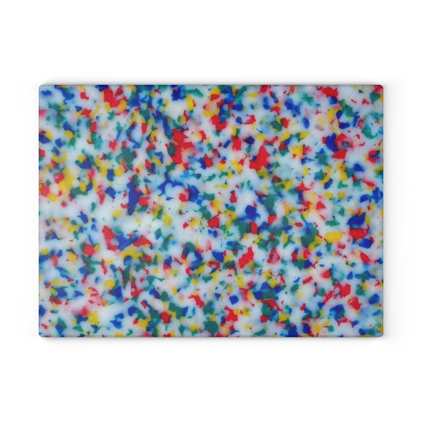 Colorful speckled pattern on a white background