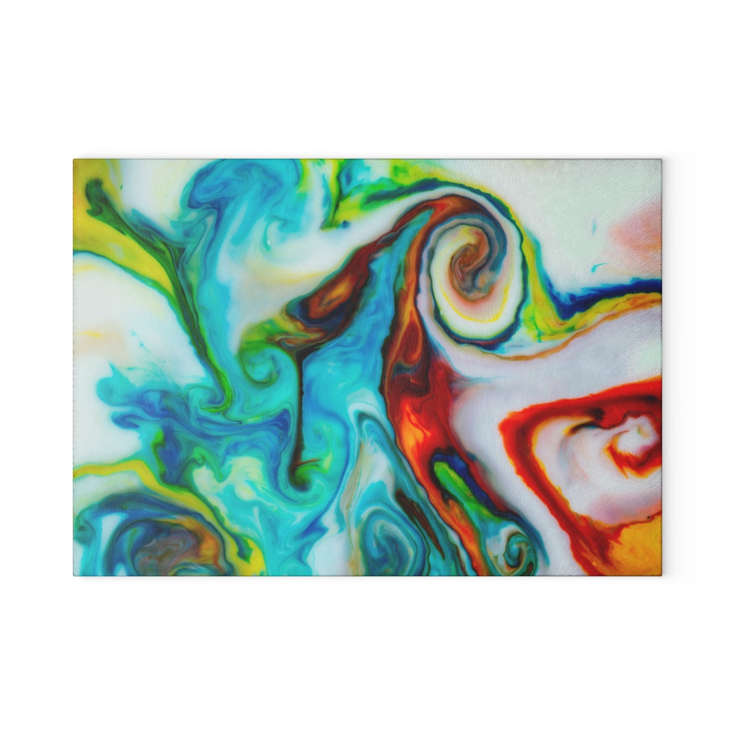 Abstract Color Swirl Cutting Board | Marbleized Pour Art