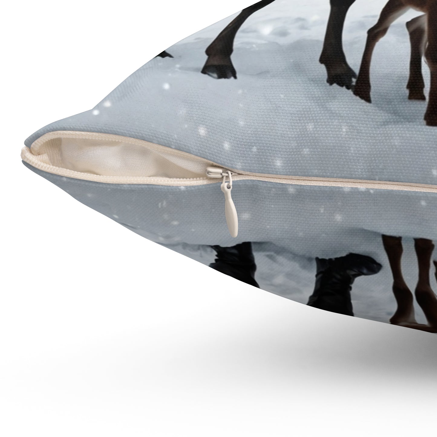 Vintage Santa with Reindeer Holiday Throw Pillow |Christmas Home Accent