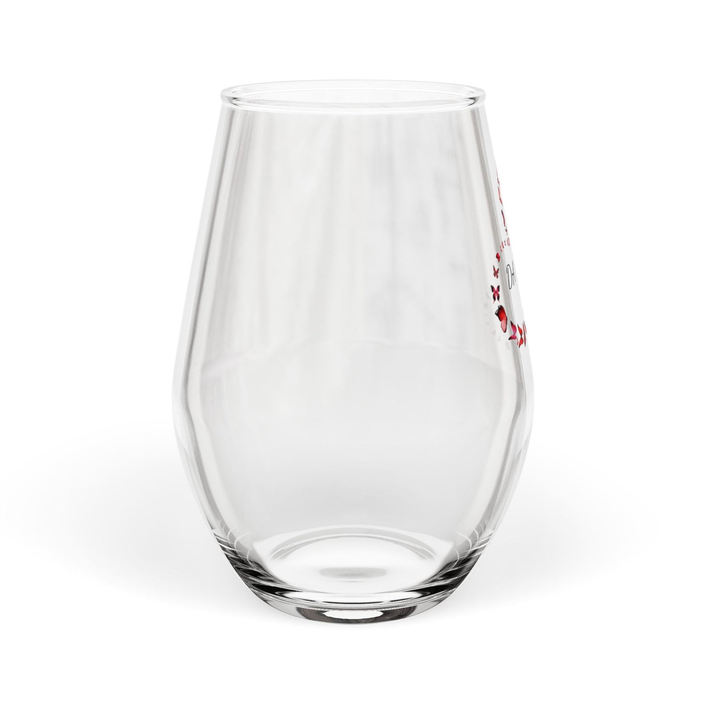 Daughter Butterfly Heart Wine Glass – Sentimental Floral Gift