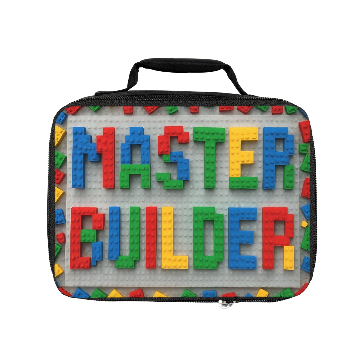 Lunch Bag, Toy Brick Design for Master Builder, Kids Lunchbox, Back to School Bag