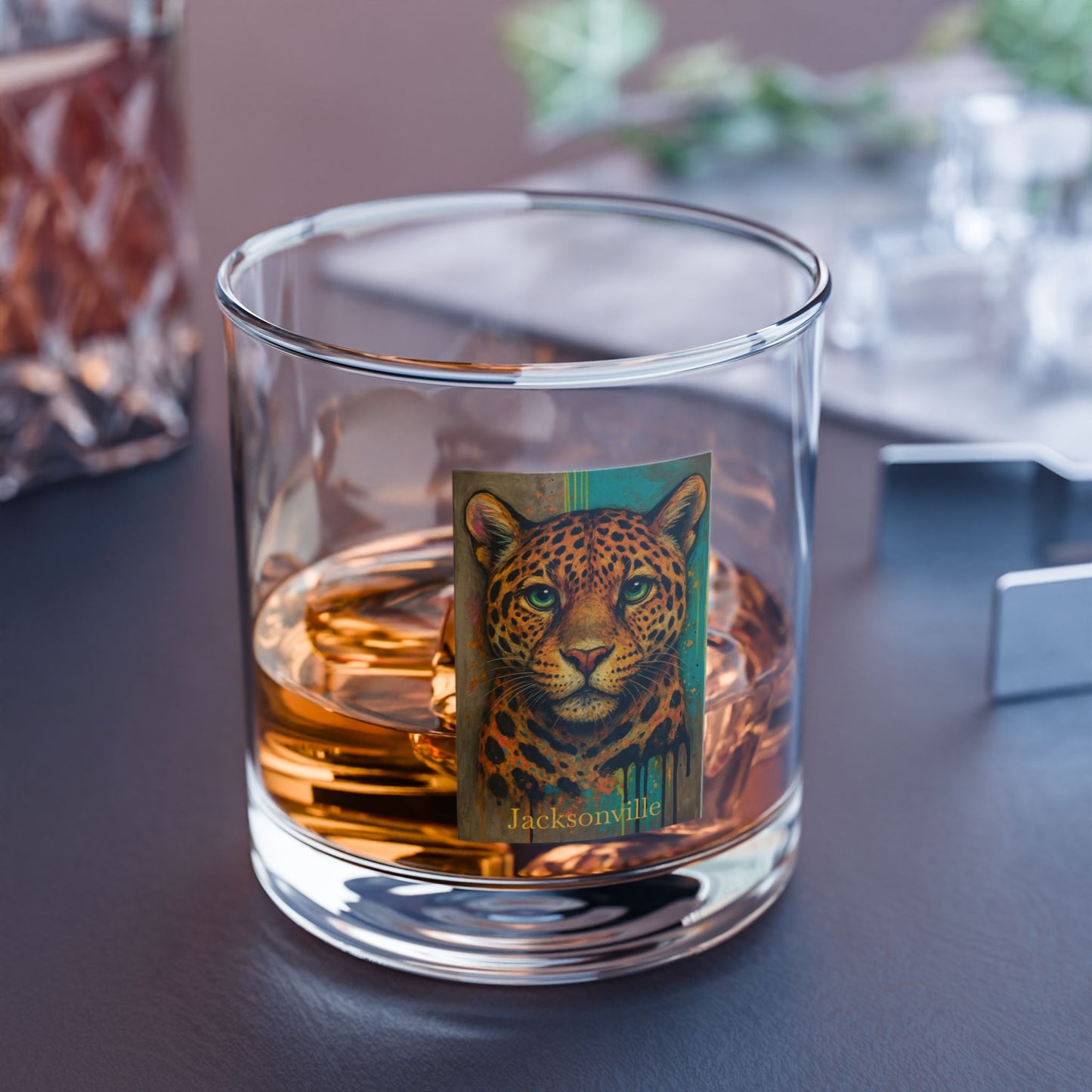 Jacksonville Rocks Glass | Sports Fan Gift | Tailgate Drinkware | Man Cave Barware