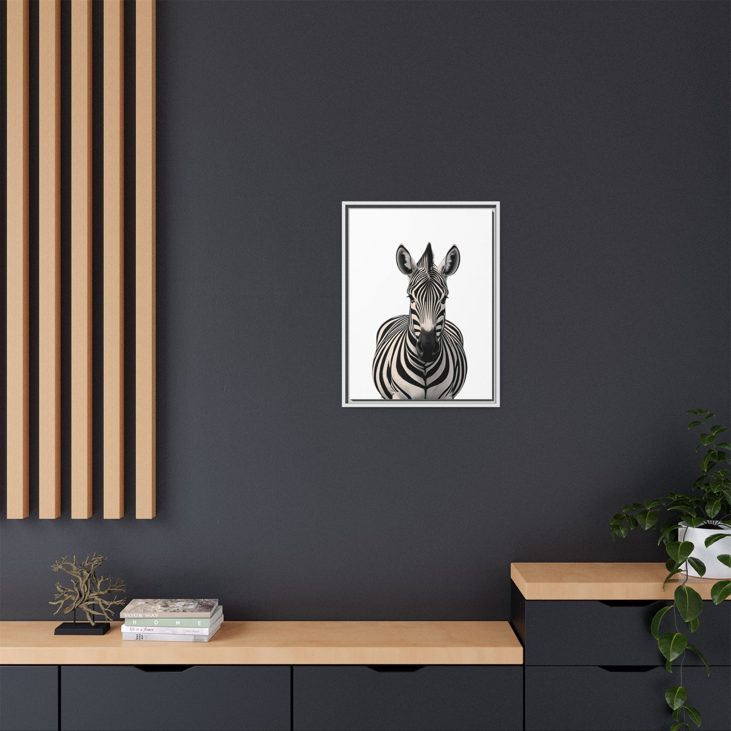 Striking Zebra Wall Art Black & White Wildlife Photography Print, Safari Animal Home Decor, Zebra Lover Nursery Room Gift