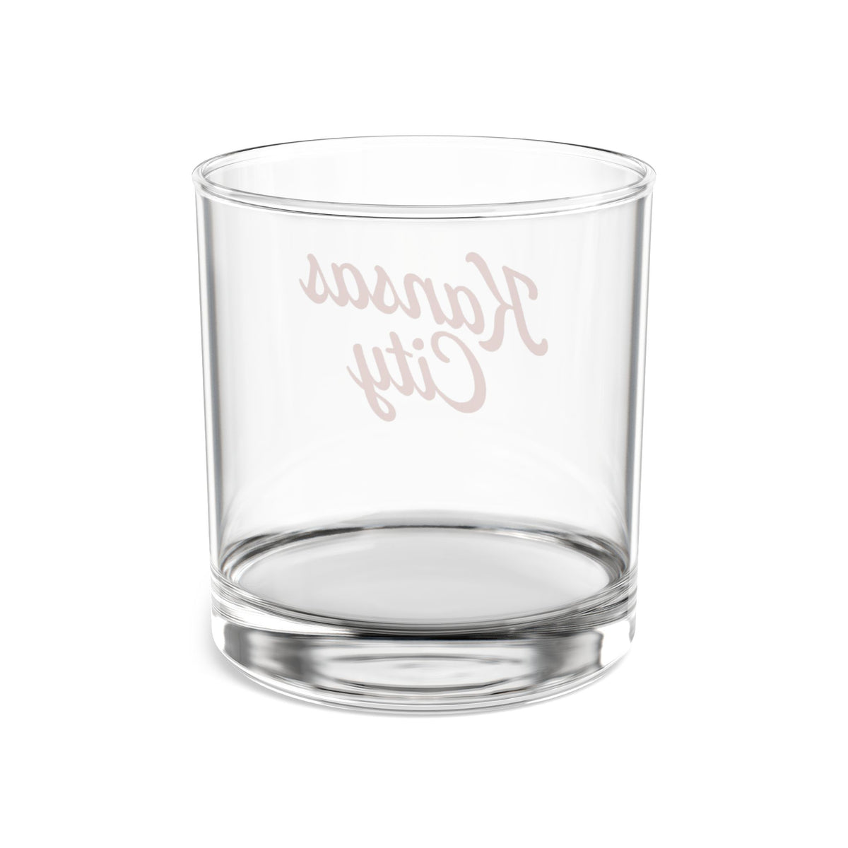 Kansas City Watercolor Rocks Glass | Vintage Style | KC Gift for Fans | Game Day Barware