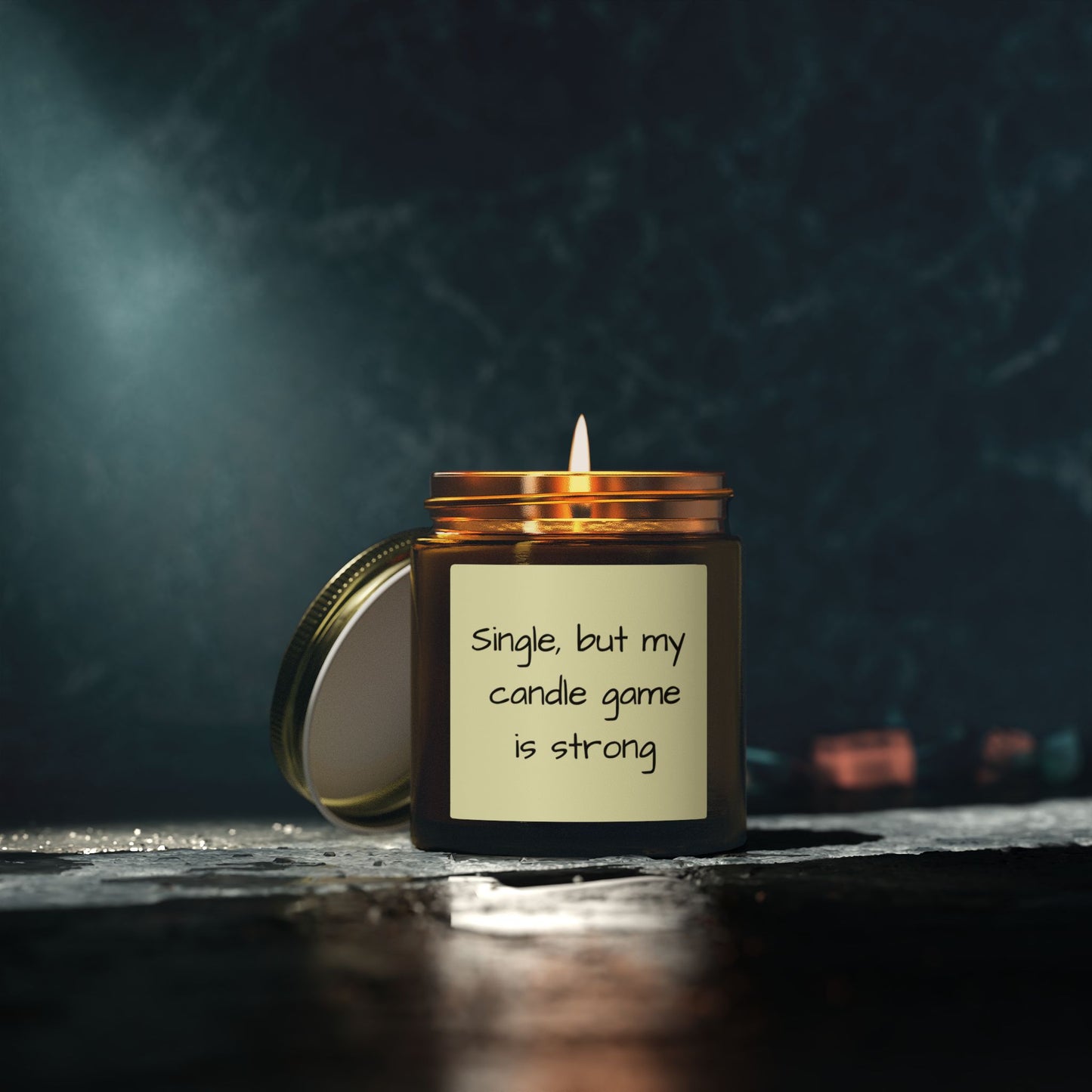 Funny Single Candle | Coconut Apricot Wax | Self Love Anti-Valentine Gift
