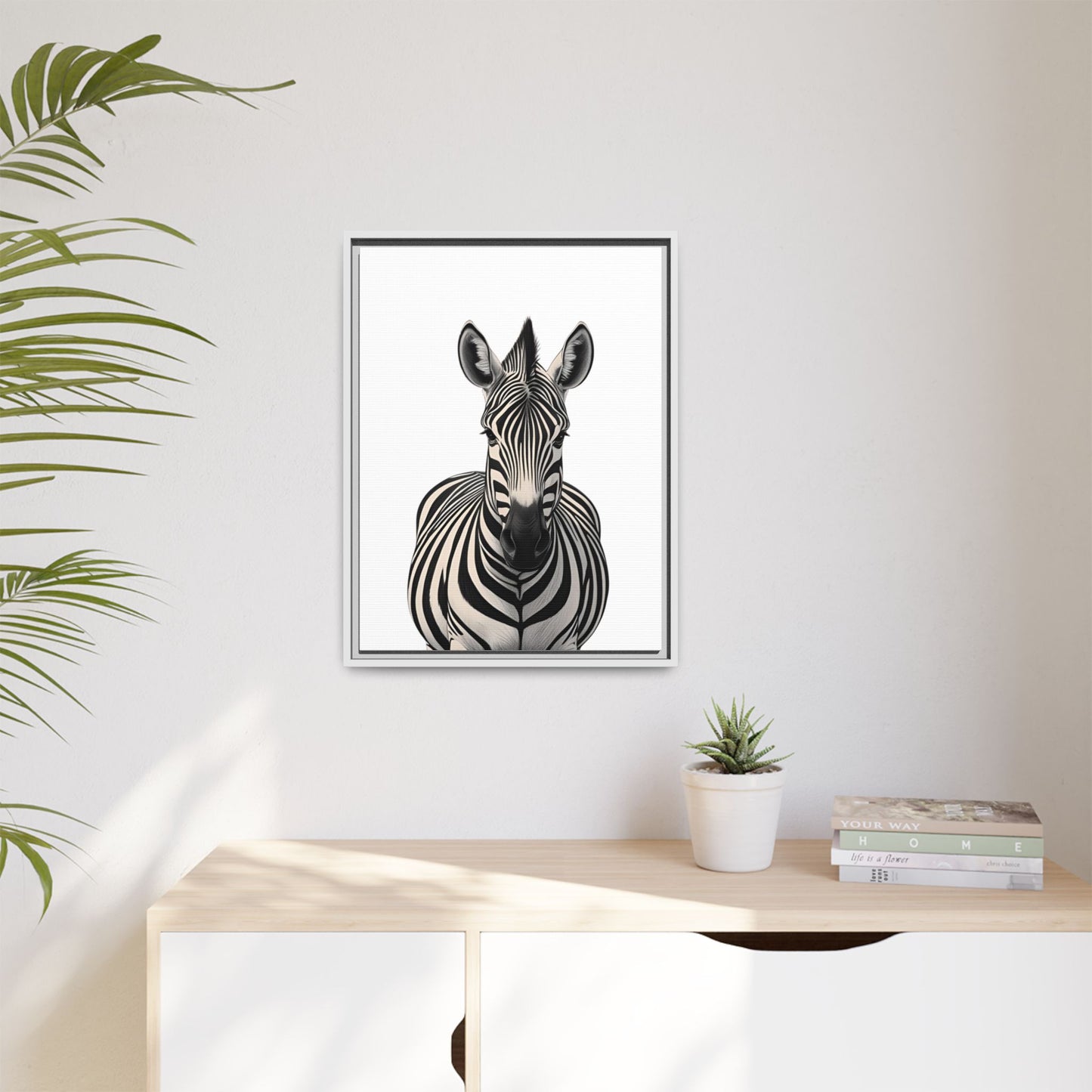 Striking Zebra Wall Art Black & White Wildlife Photography Print, Safari Animal Home Decor, Zebra Lover Nursery Room Gift
