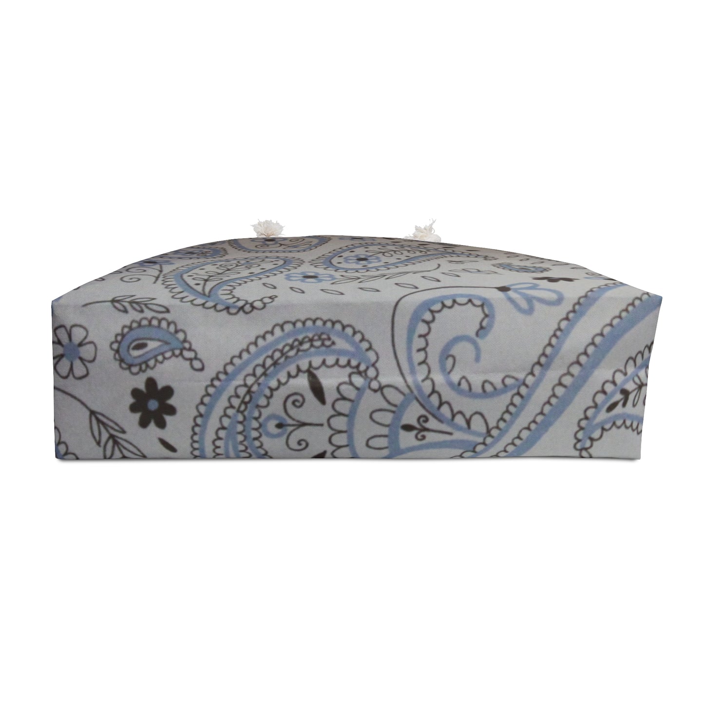 Neutral Paisley Weekender Bag | Rope Handle Boho Travel Tote