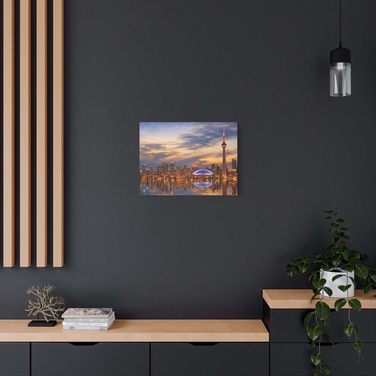 Toronto Skyline Matte Stretched Canvas, Toronto Skyline Canvas Wall Art, Urban City Art Print
