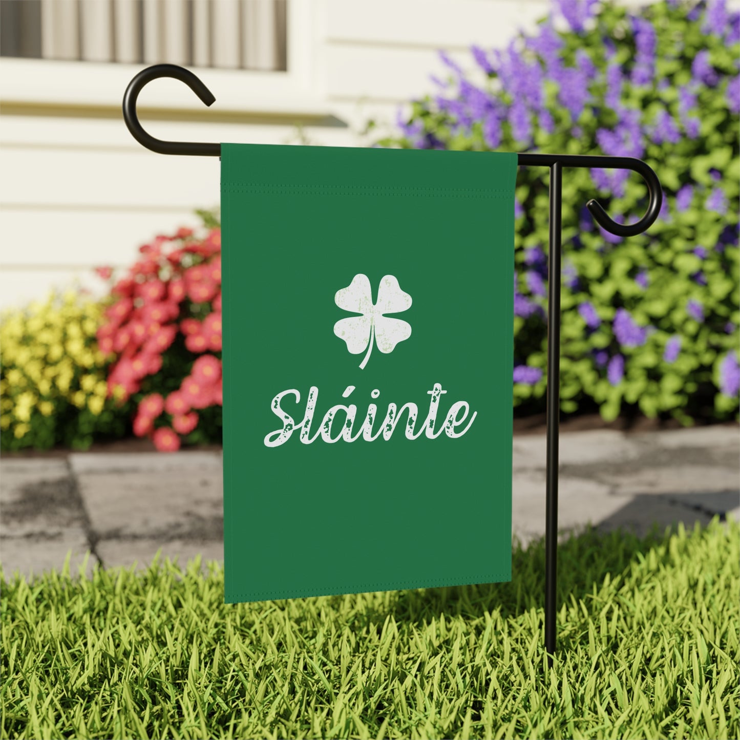 St Patrick's Day Slainte Irish Cheers Garden Flag