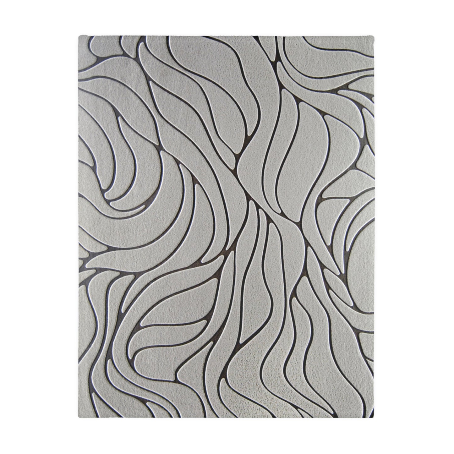 Modern Abstract Gray Wave Blanket | Neutral Home Decor