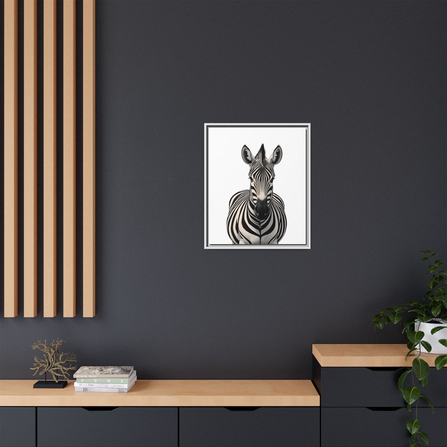 Striking Zebra Wall Art Black & White Wildlife Photography Print, Safari Animal Home Decor, Zebra Lover Nursery Room Gift