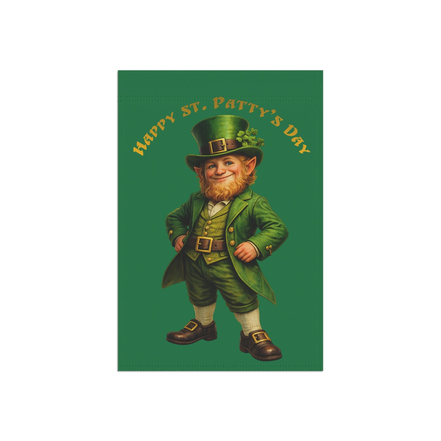 Happy St. Patty's Day Leprechaun Garden Flag | House Banner