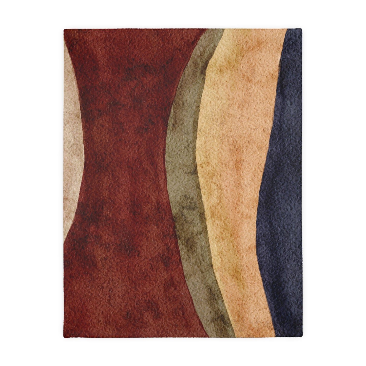 Abstract Earth Tone Throw Blanket | Modern Boho Home Decor