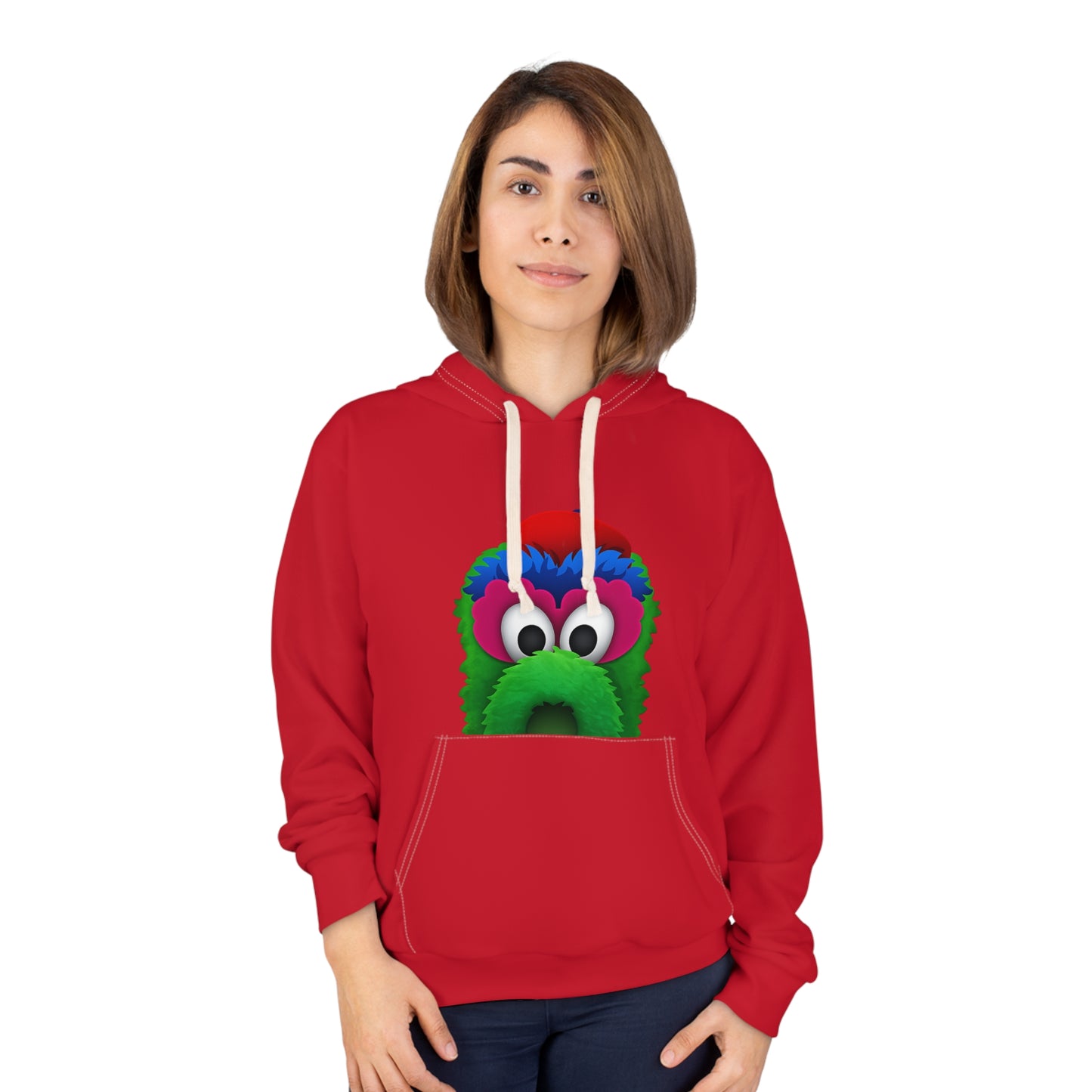 Colorful Fuzzy Monster Hoodie |  Pullover |Baseball Mascot