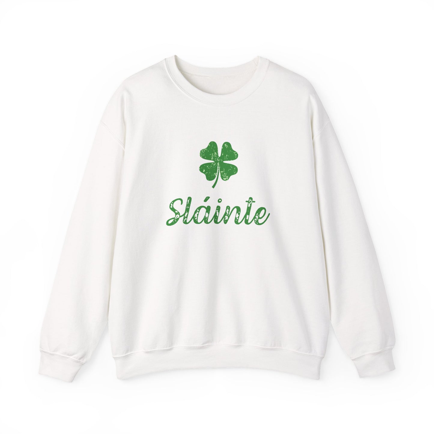 Sláinte Irish Sweatshirt – St Patrick’s Day Shamrock Crewneck – Irish Cheers Shirt – Lucky Clover St Paddy’s Day Sweatshirt