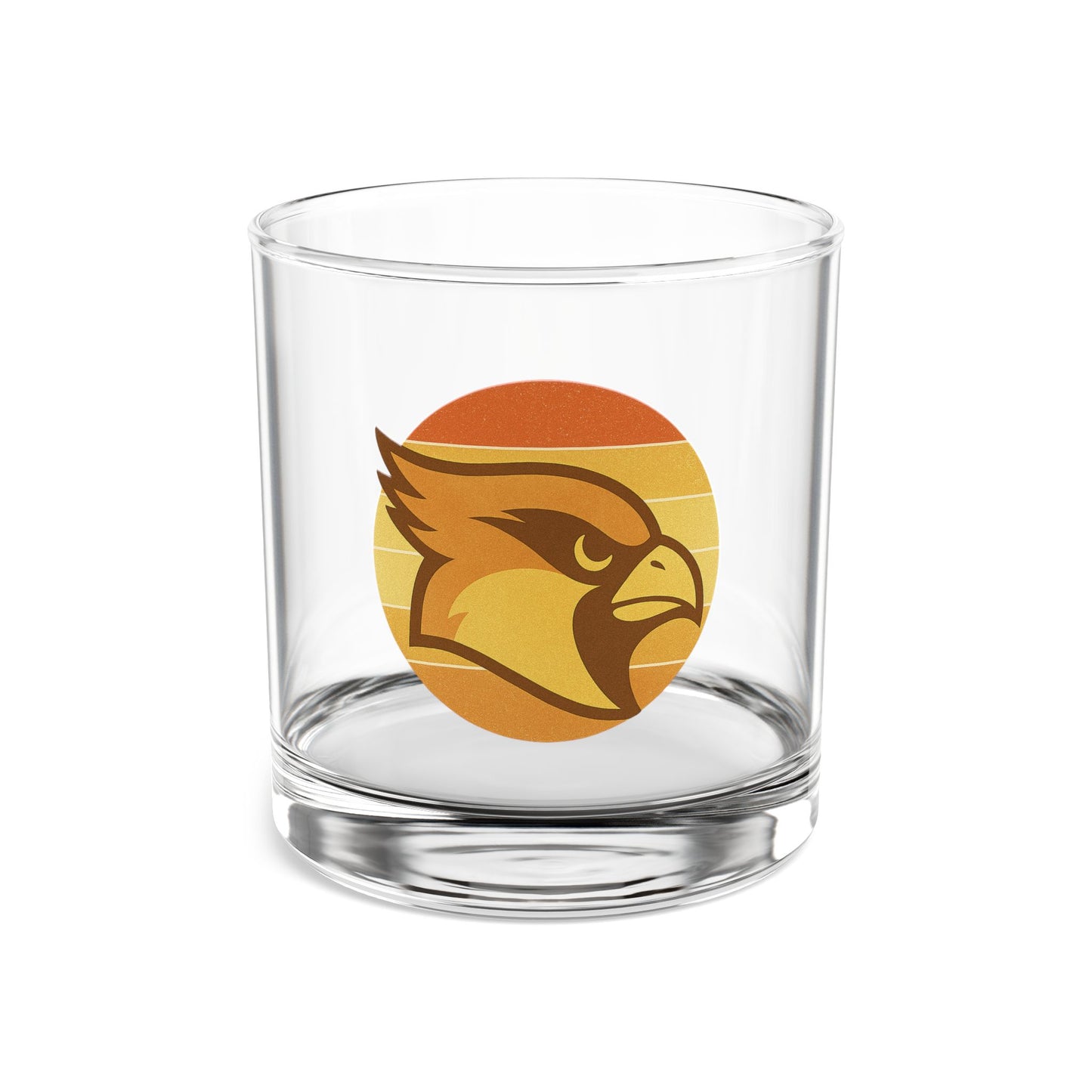 Retro Arizona Rocks Glass, Southwest Bird Whiskey Glass, Vintage Sunset Tumbler, Arizona Desert Barware Gift, Rustic Boho Drinkware