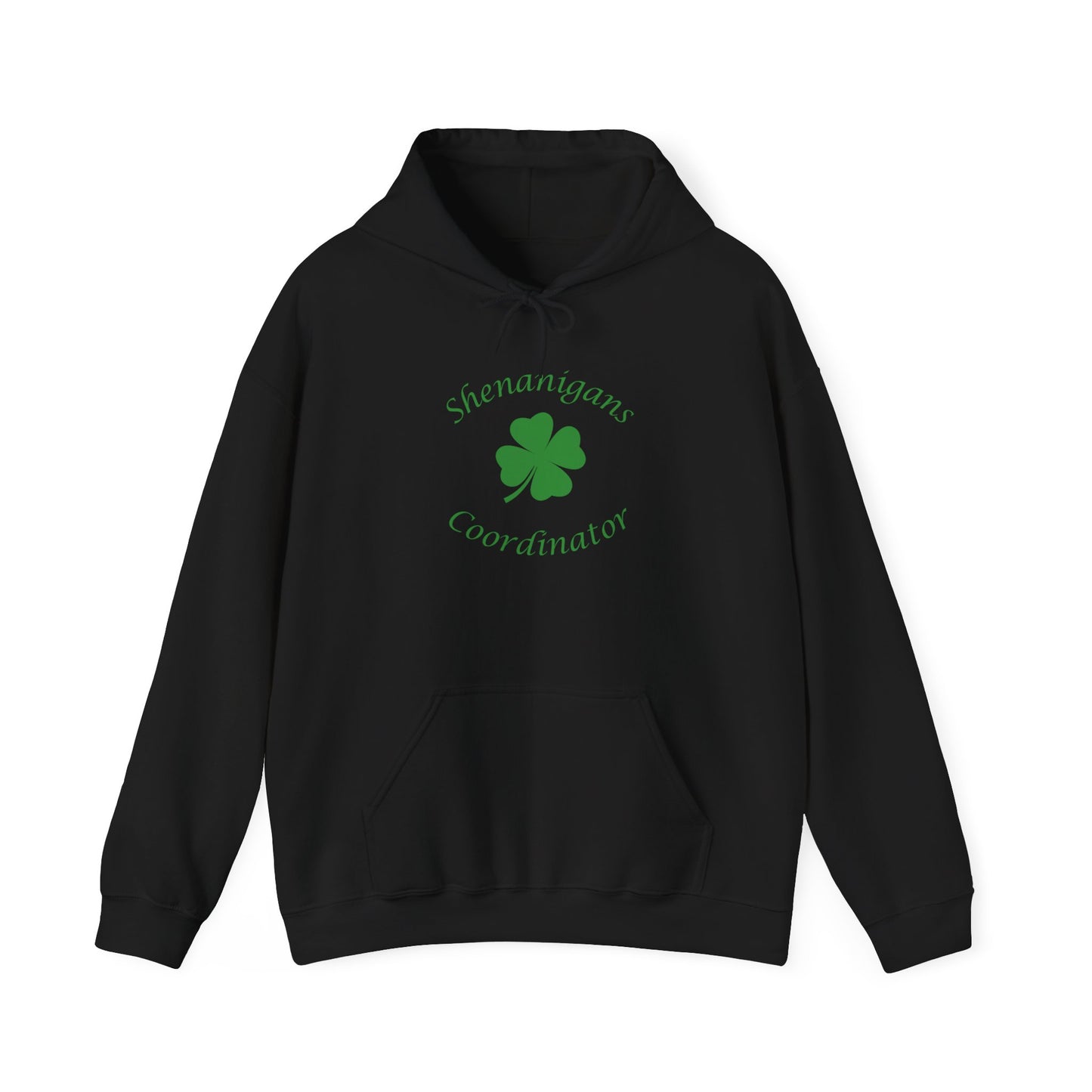 Shenanigans Coordinator Hoodie – Funny St Patrick’s Day Sweatshirt with Shamrock | Irish Party Hoodie Gift