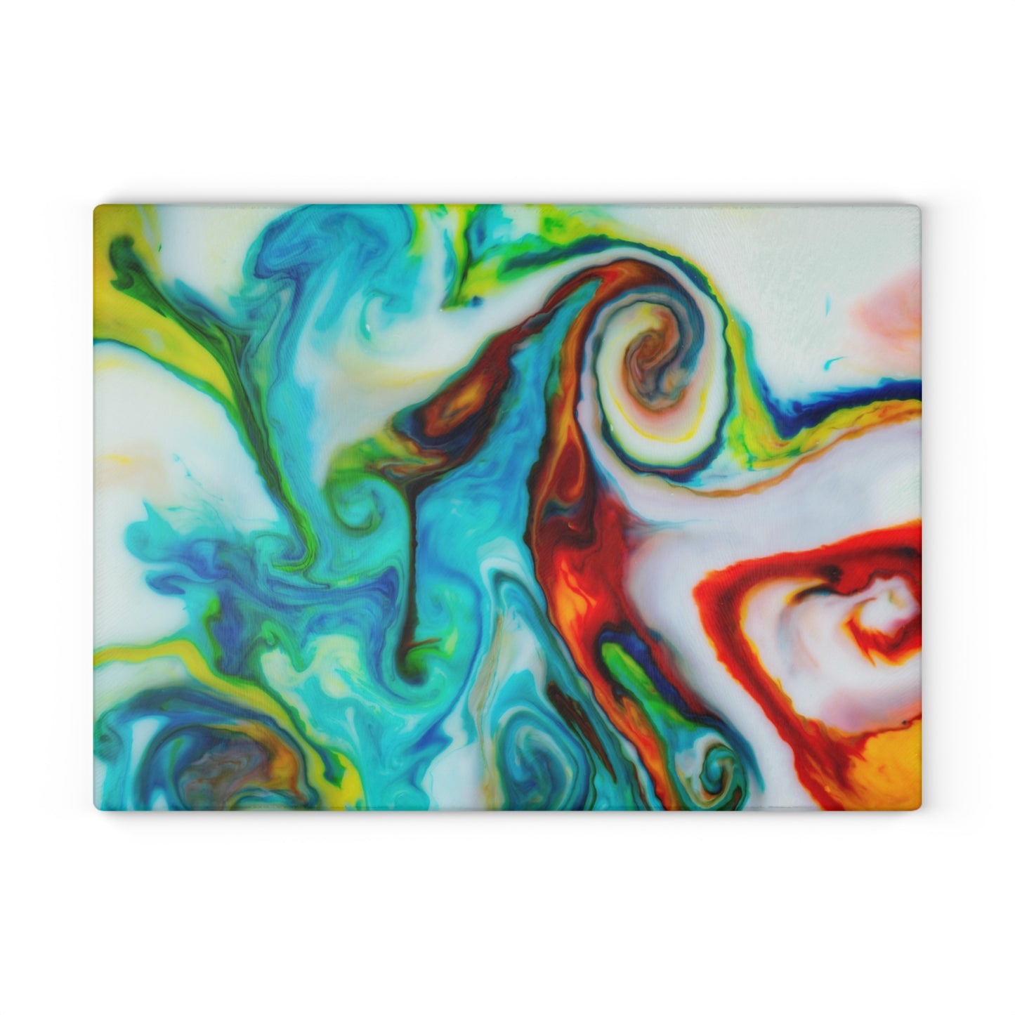 Colorful abstract design on a rectangular object