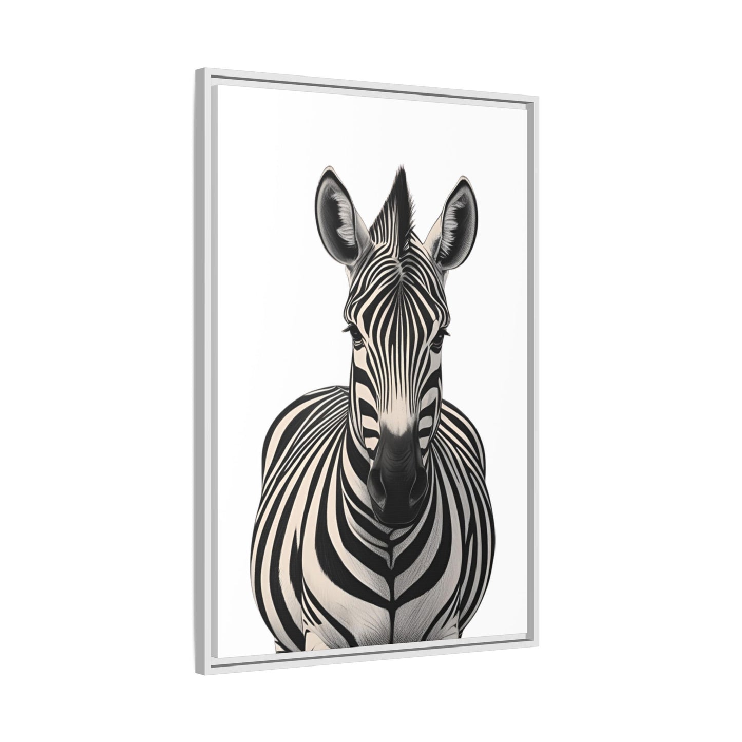 Striking Zebra Wall Art Black & White Wildlife Photography Print, Safari Animal Home Decor, Zebra Lover Nursery Room Gift