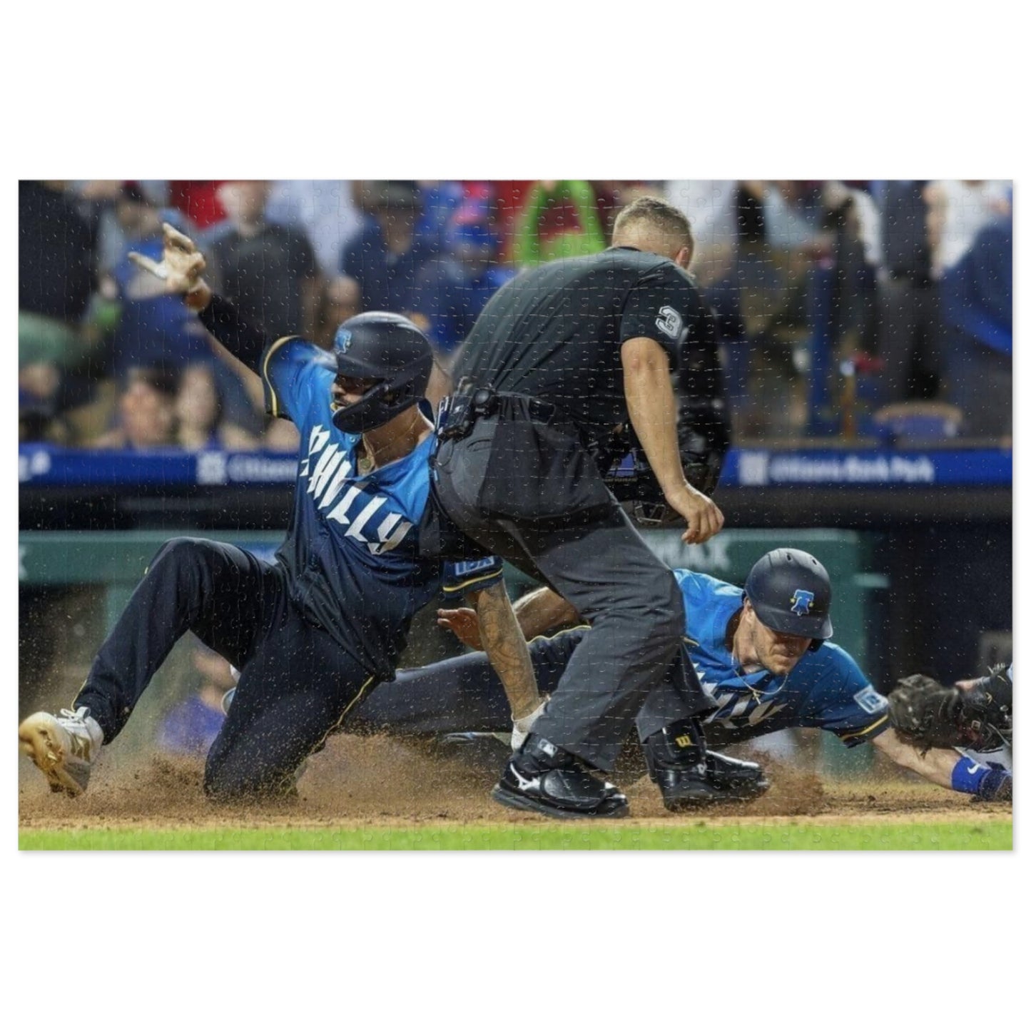 Nick Castellanos & J.T. Realmuto Double Slide Puzzle | Phillies Baseball Puzzle 500 1000 2000 Pieces | Collectible Tin | Fan Gift