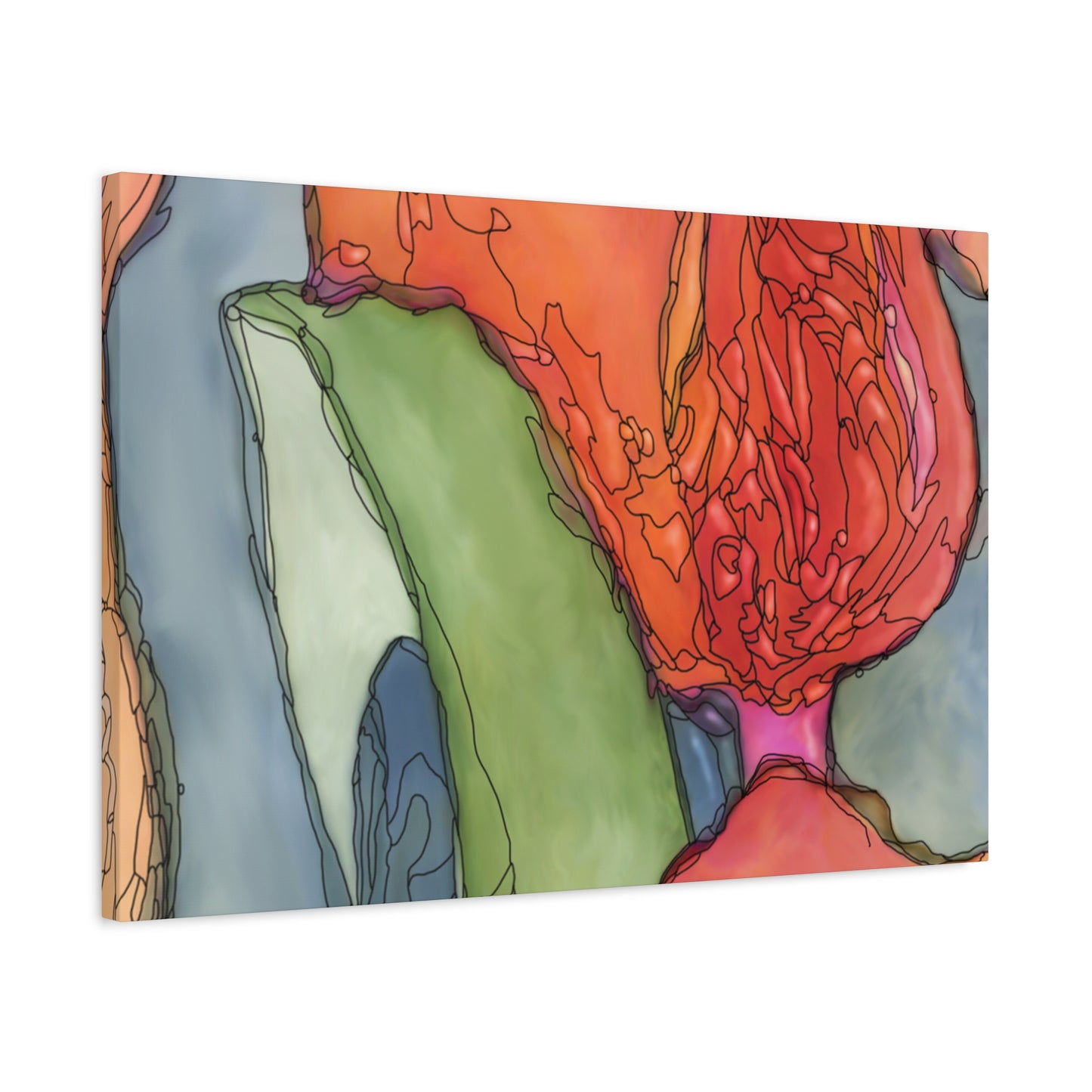 Abstract Pastel Canvas Wall Art | Modern Matte Stretched Canvas Decor