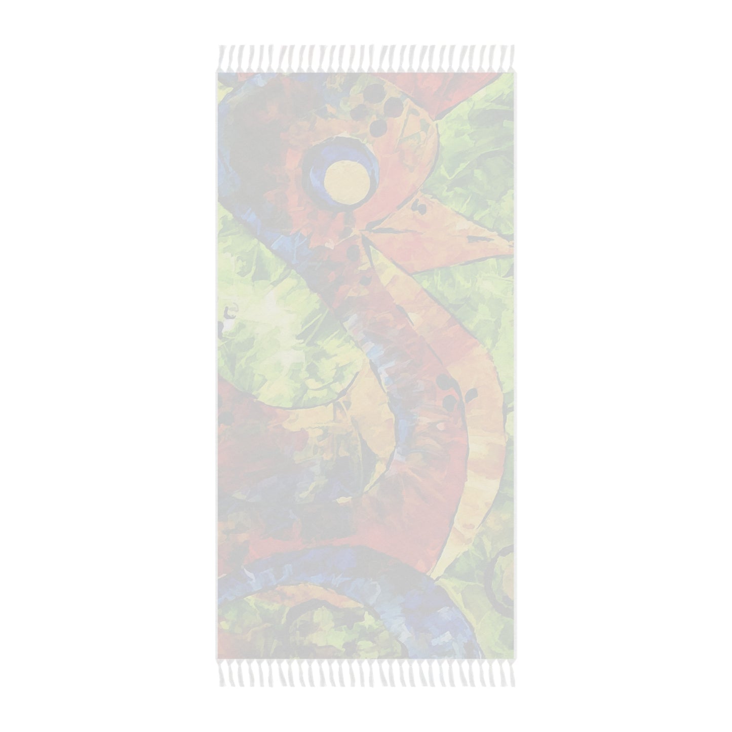 Boho Seahorse Beach Towel | Colorful Tropical Fringe Cloth | Coastal Summer Essential