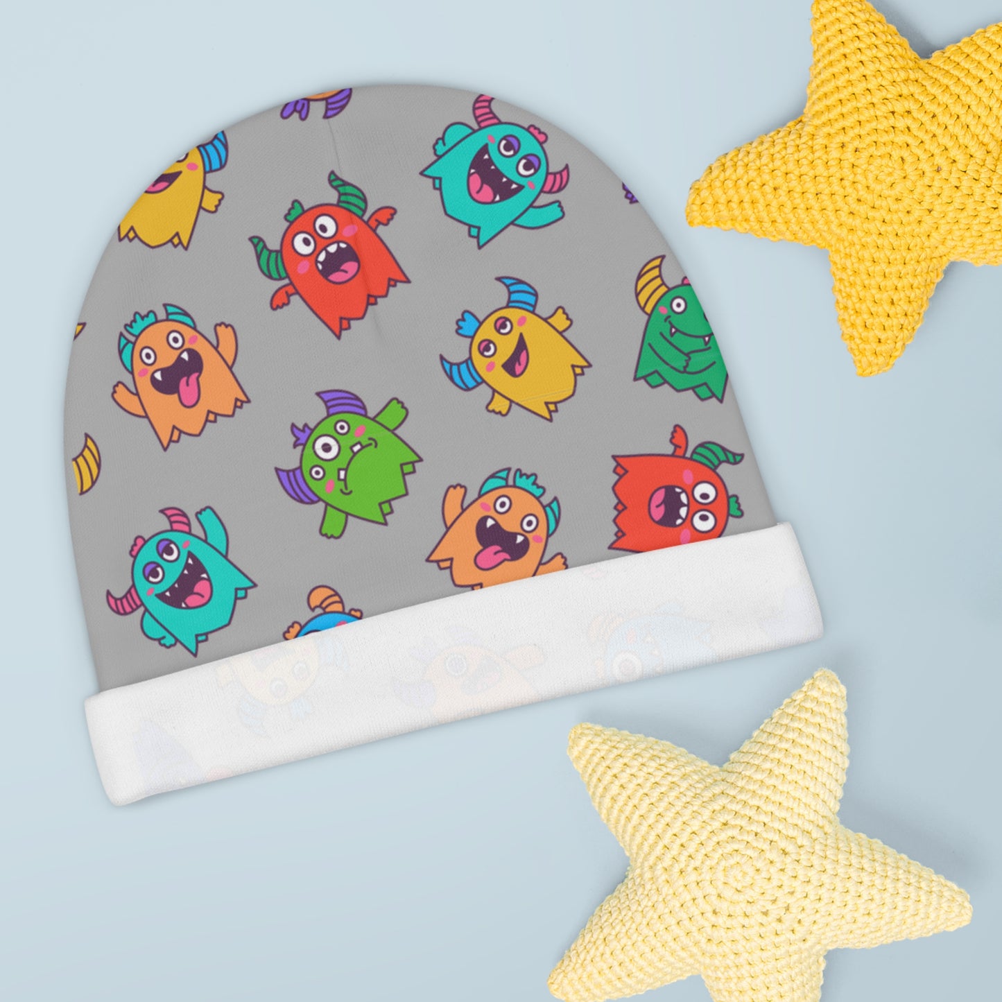 Baby Monster Beanie Hat, Colorful Cartoon Baby Monster Infant Hat, Newborn Beanie Gift