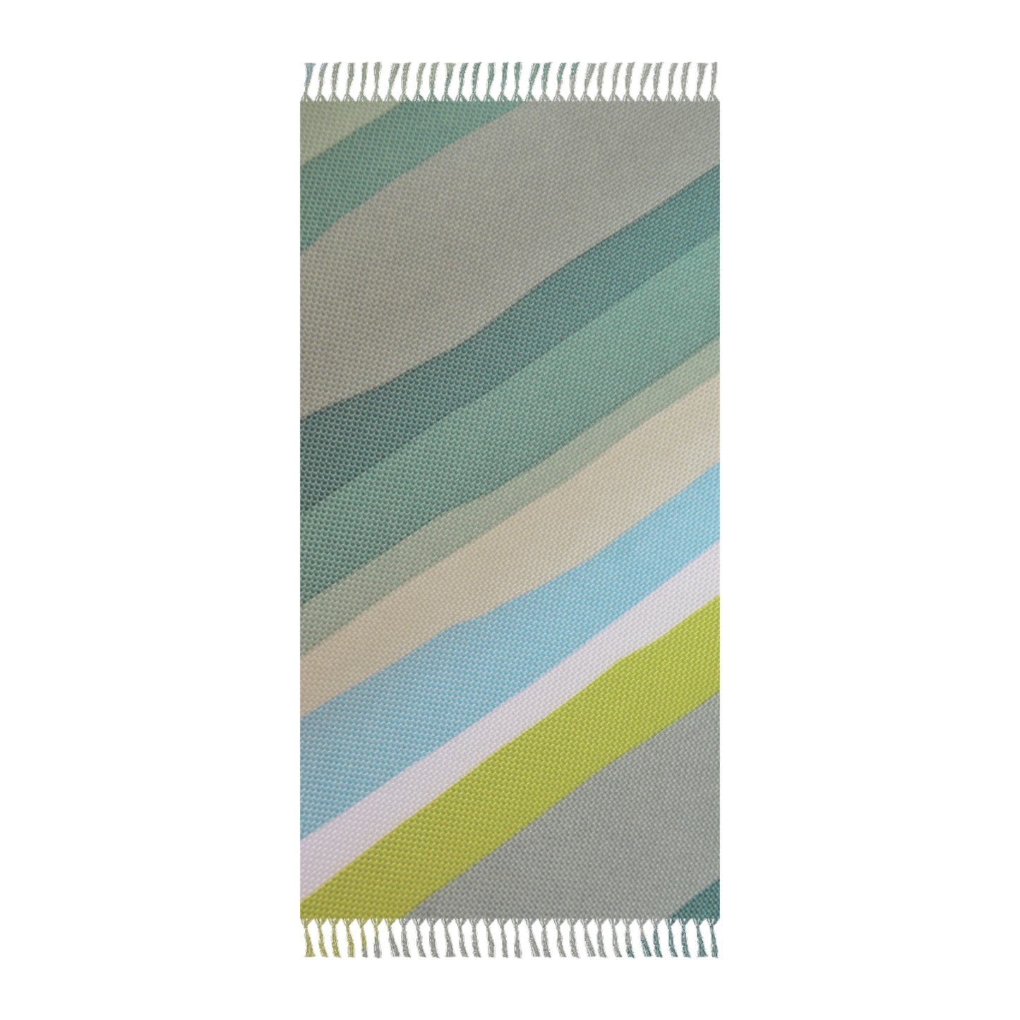 Boho Striped Beach Throw Blanket | Fringe Coastal Summer Throw | Poolside Lounge Decor