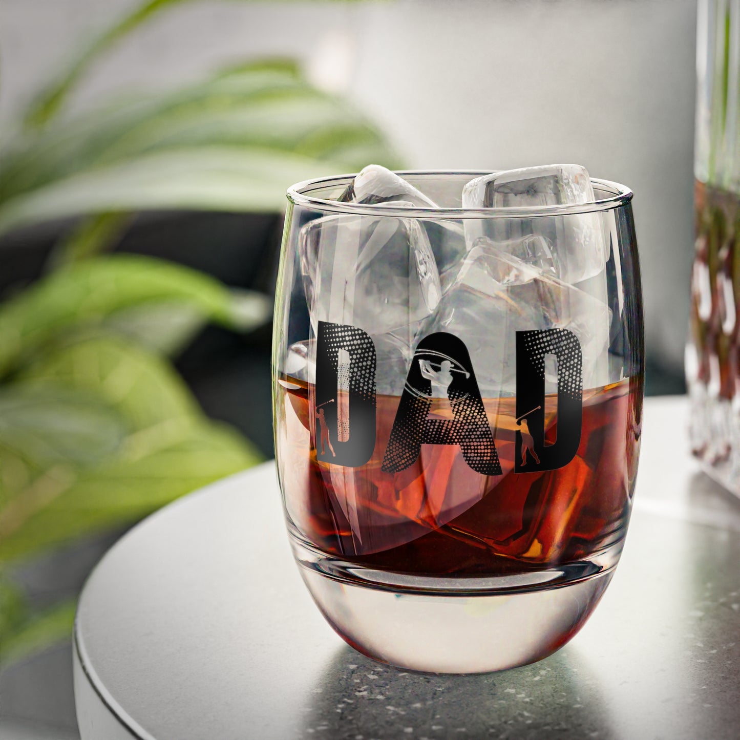 Golf Dad Whiskey Glass – Father’s Day Rocks Glass Gift for Golf Loving Dads