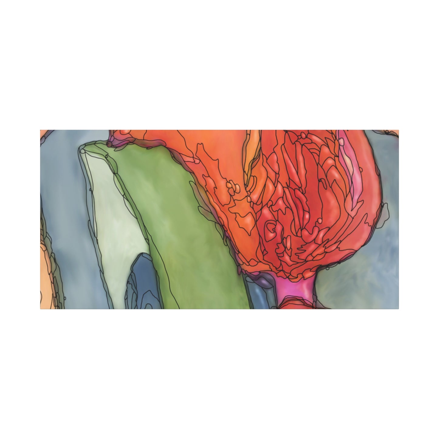 Abstract Pastel Canvas Wall Art | Modern Matte Stretched Canvas Decor