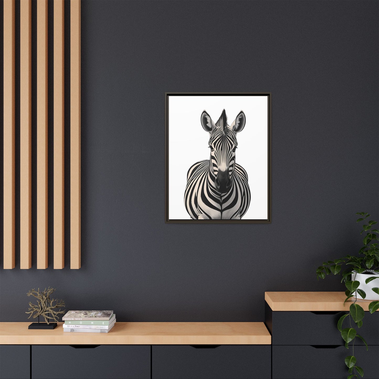 Striking Zebra Wall Art Black & White Wildlife Photography Print, Safari Animal Home Decor, Zebra Lover Nursery Room Gift