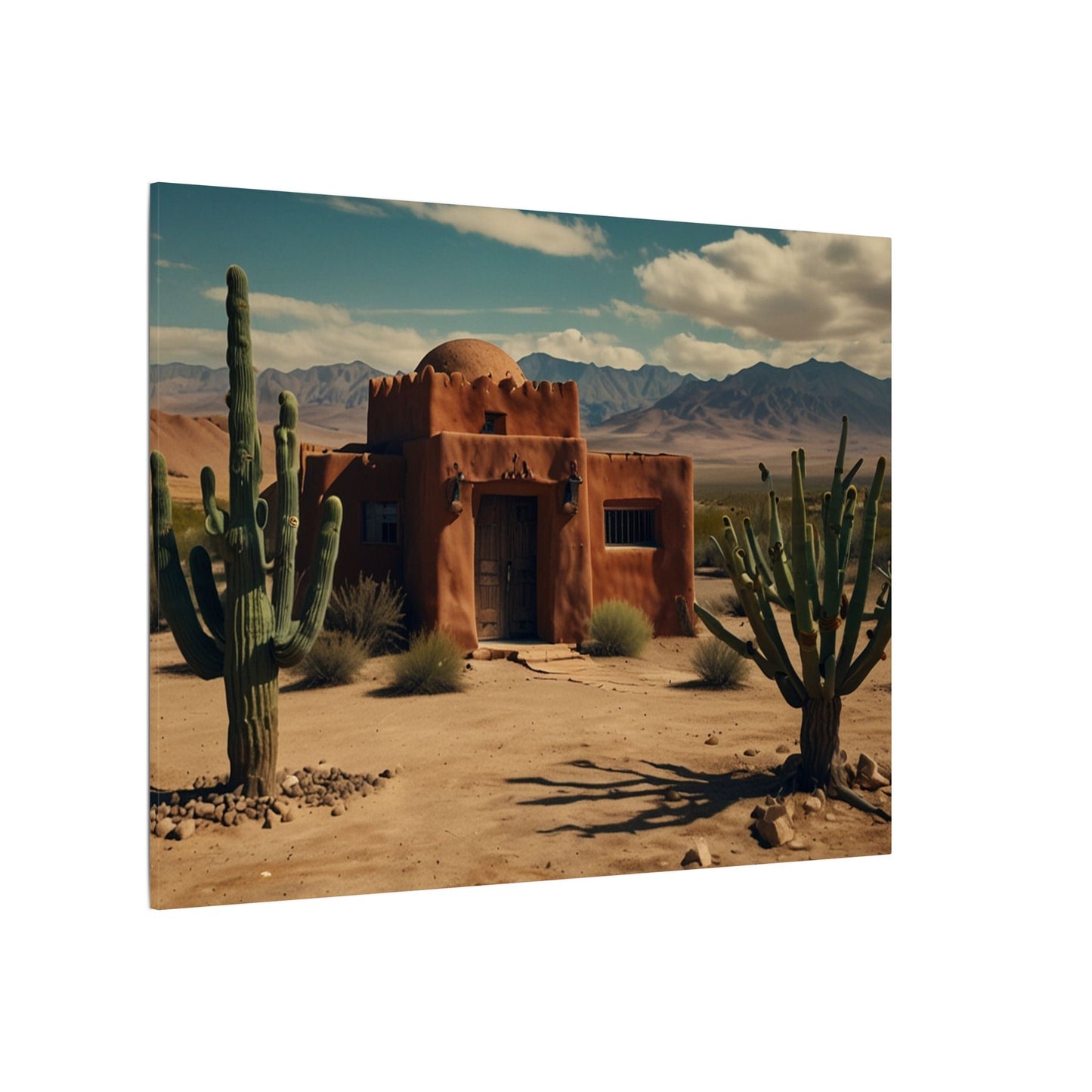 Southwestern Wall Art |  Rustic Desert Scene | Mantle Art Decor