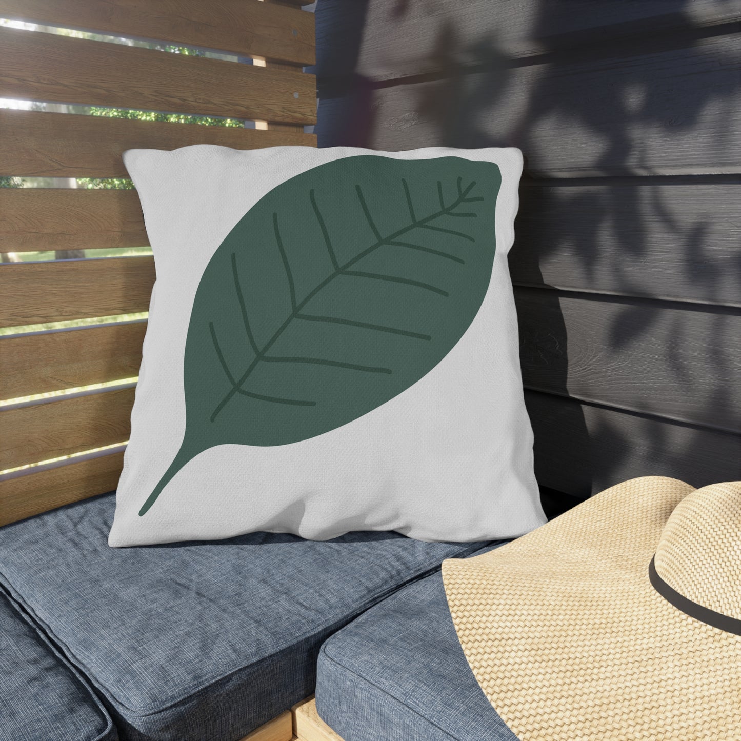 Leaf Botanical Outdoor Pillow – Tropical Green Patio Cushion