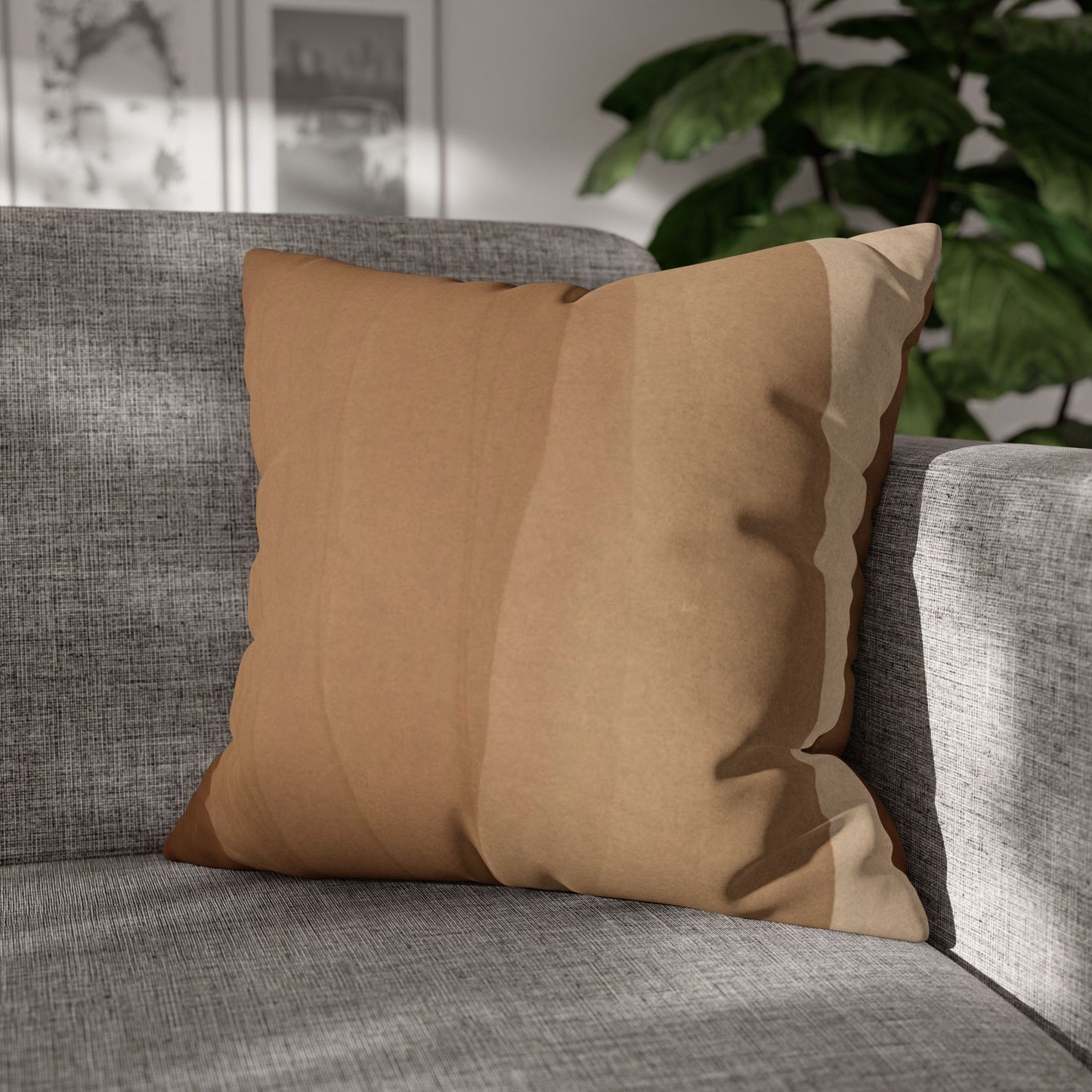 Faux Suede Square Pillowcase