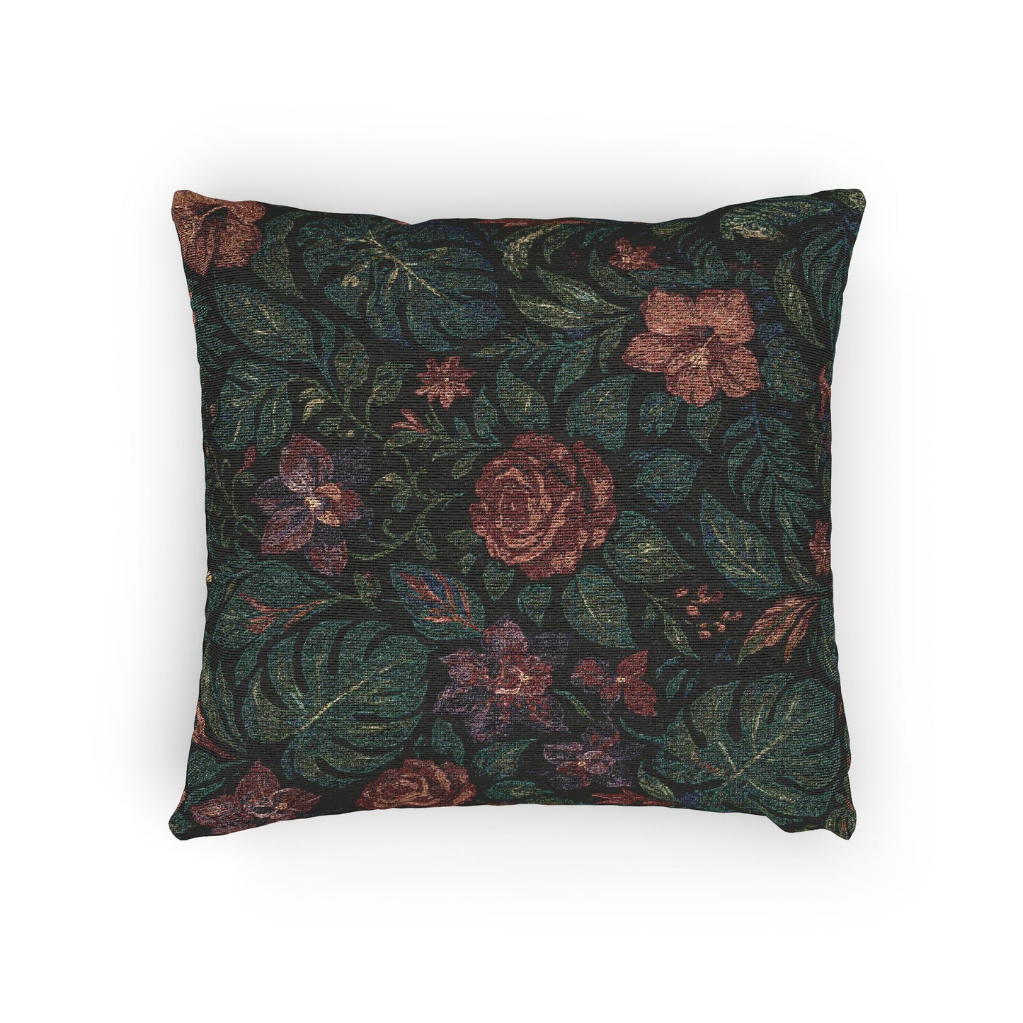 Tapestry Styled Floral Pillow | Vintage Styled Cushion | Cottagecore Pillow
