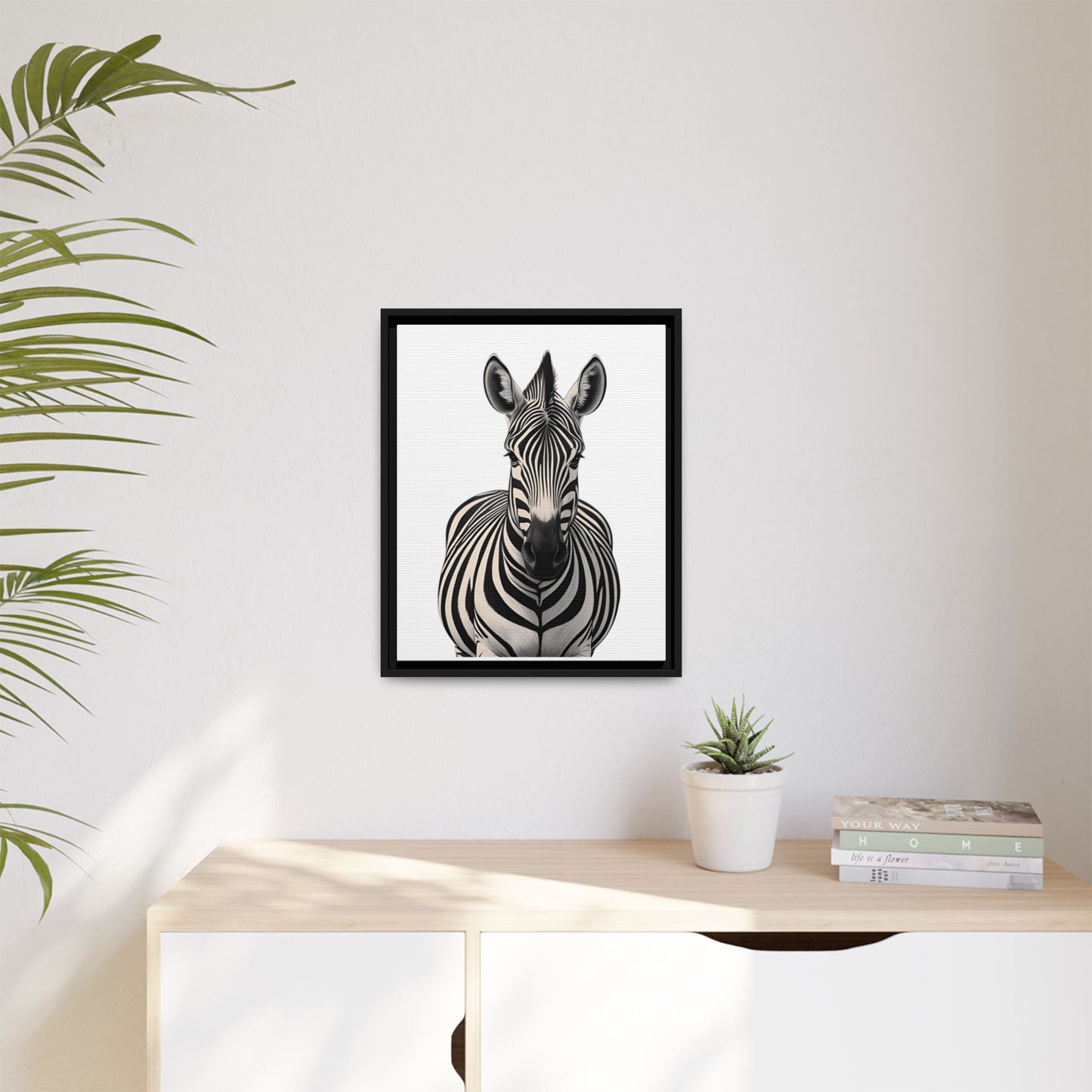 Striking Zebra Wall Art Black & White Wildlife Photography Print, Safari Animal Home Decor, Zebra Lover Nursery Room Gift