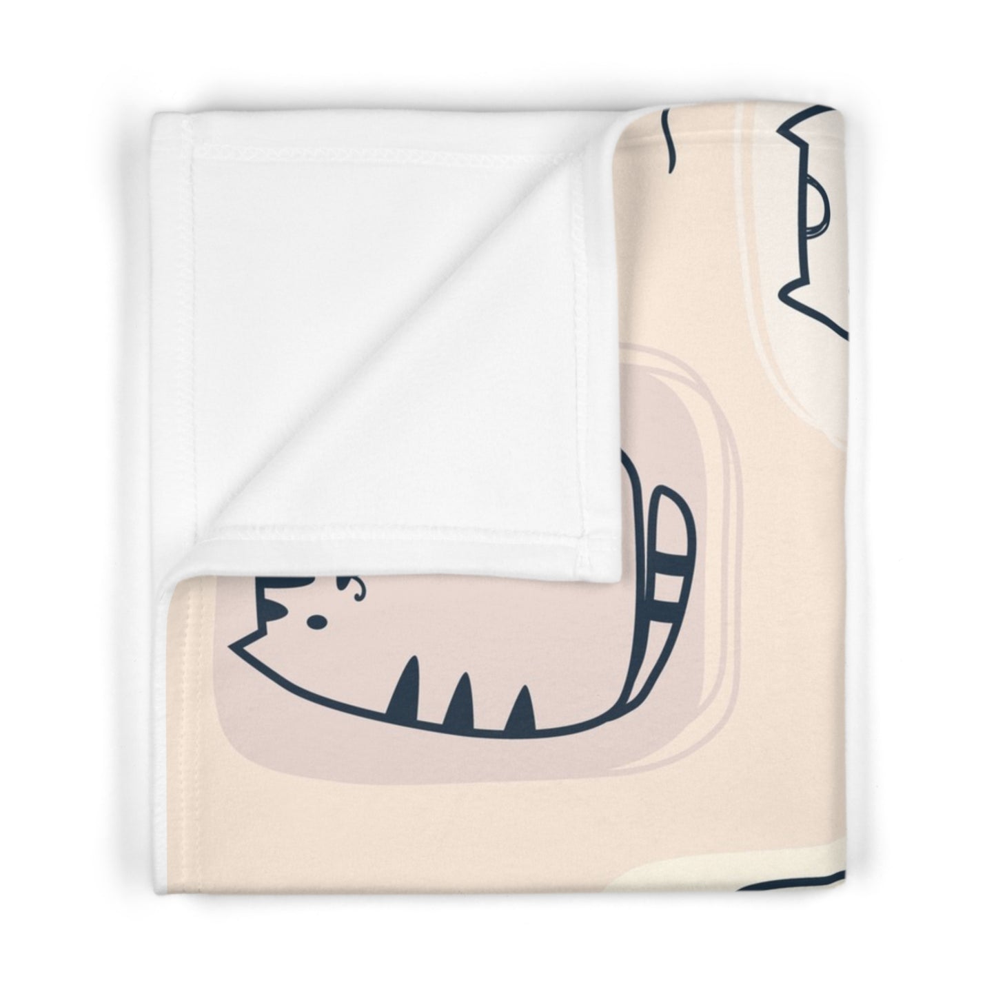 Cat Baby Fleece Blanket | Soft Nursery Decor | Gender Neutral Baby Shower Gift | Toddler Blankie