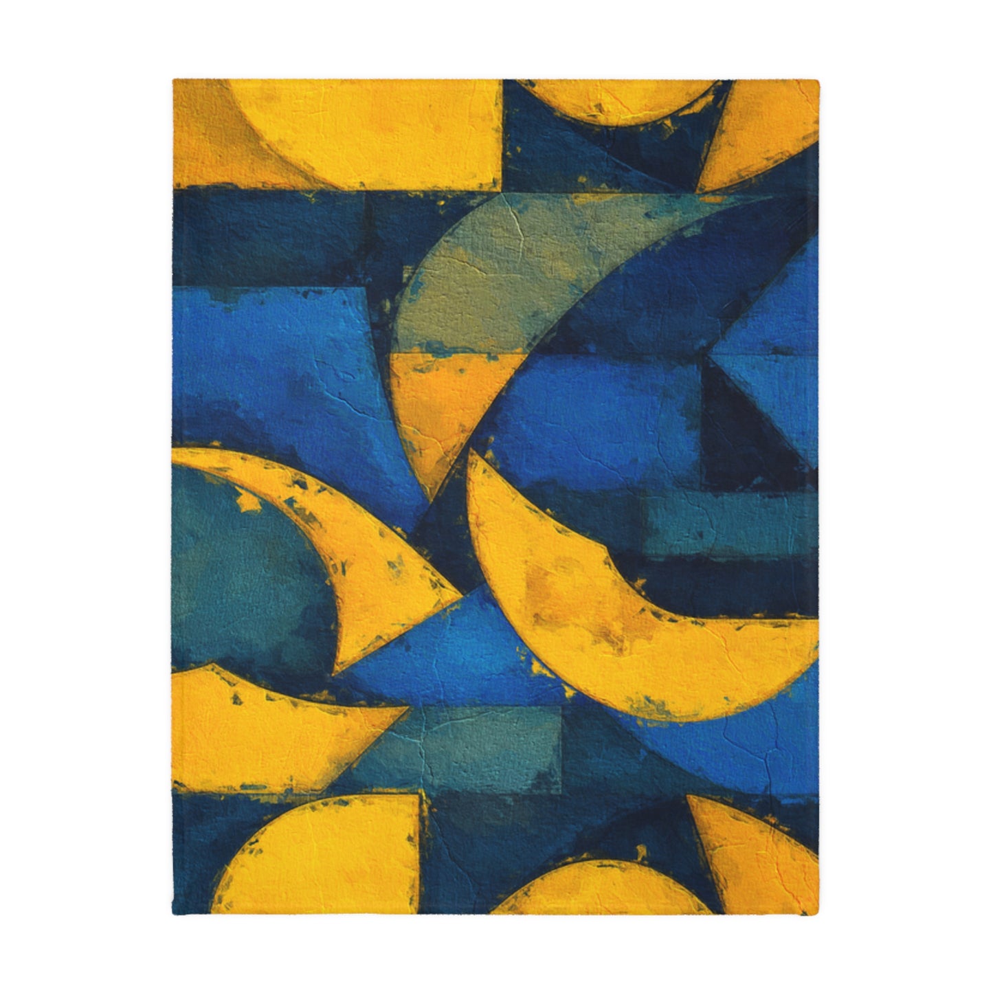 Celestial Moon & Sun Velveteen Throw Blanket | Abstract Geometric Decor