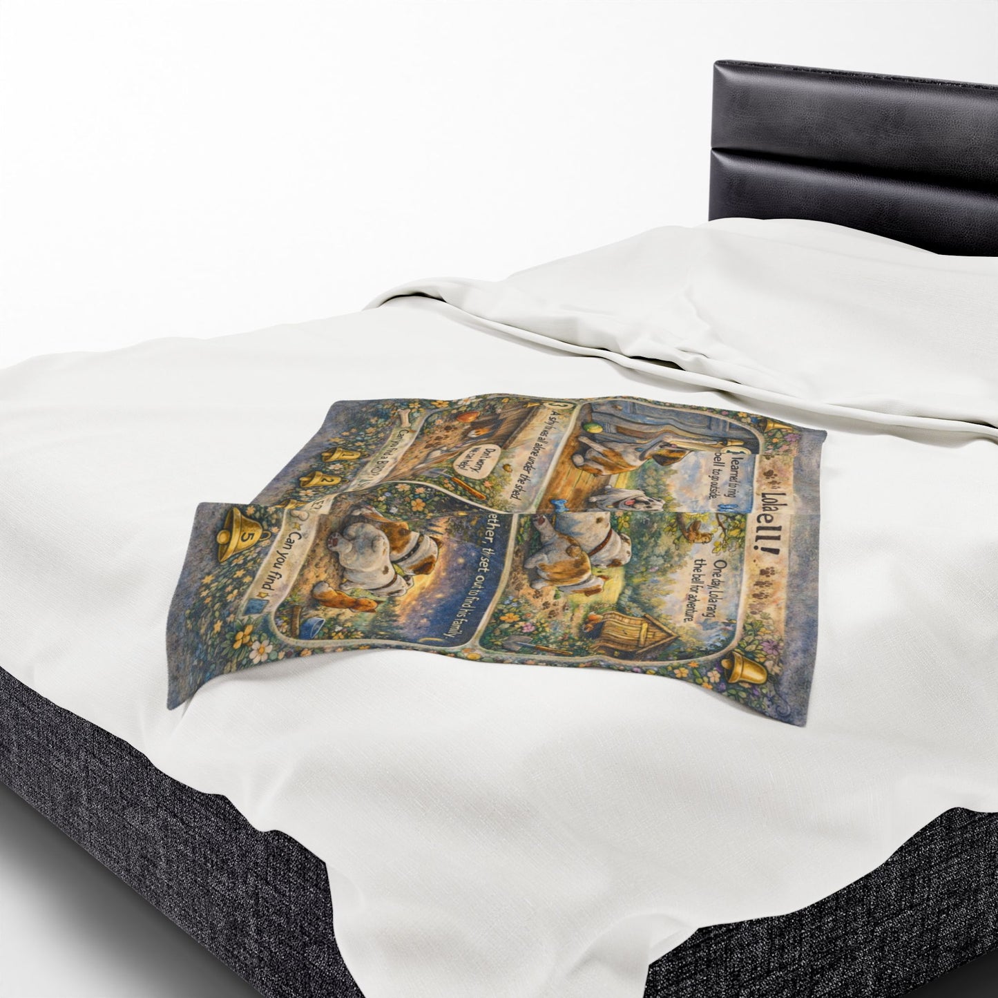 Lola Rings the Bell Story Blanket, Interactive Bulldog Fox Find & Seek Blanket