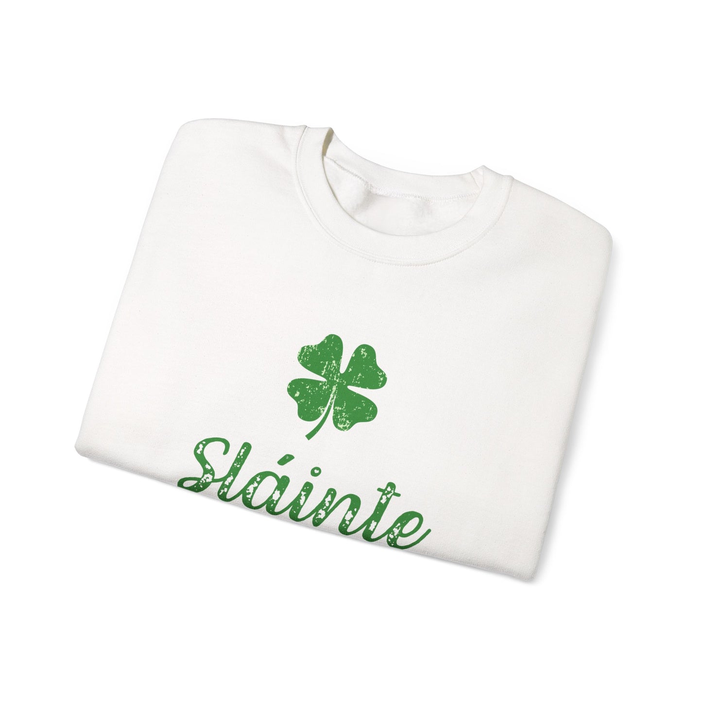 Sláinte Irish Sweatshirt – St Patrick’s Day Shamrock Crewneck – Irish Cheers Shirt – Lucky Clover St Paddy’s Day Sweatshirt