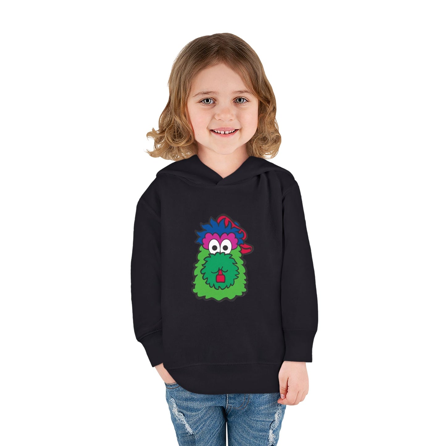 Mascot Cartoon Toddler Hoodie Sweatshirt | Kids Baseball Fan Gift