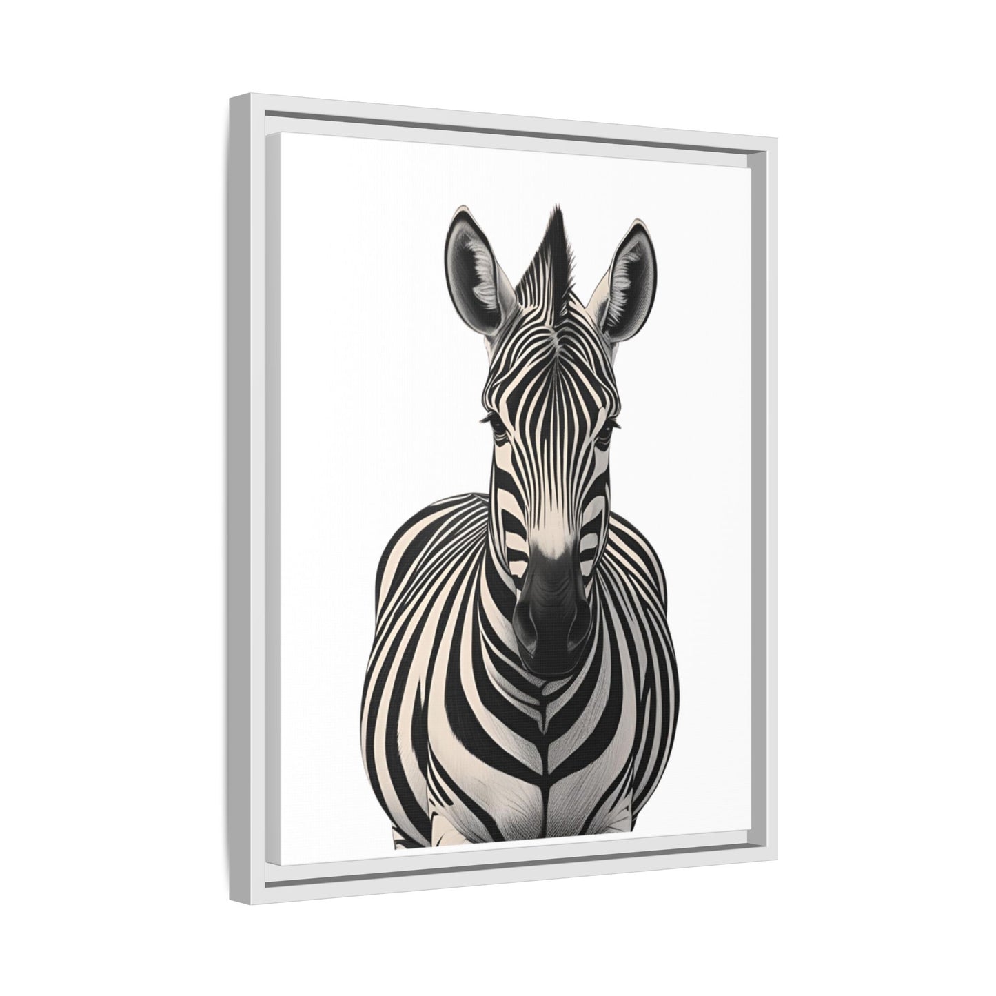 Striking Zebra Wall Art Black & White Wildlife Photography Print, Safari Animal Home Decor, Zebra Lover Nursery Room Gift