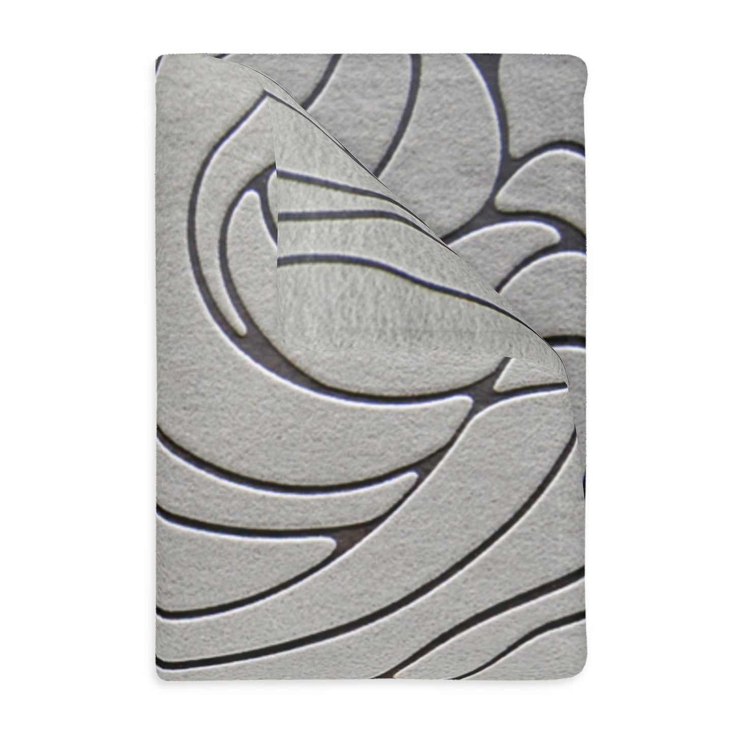 Modern Abstract Gray Wave Blanket | Neutral Home Decor